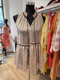 BLUSE TUNIKA ROSE VOLANT GR.36