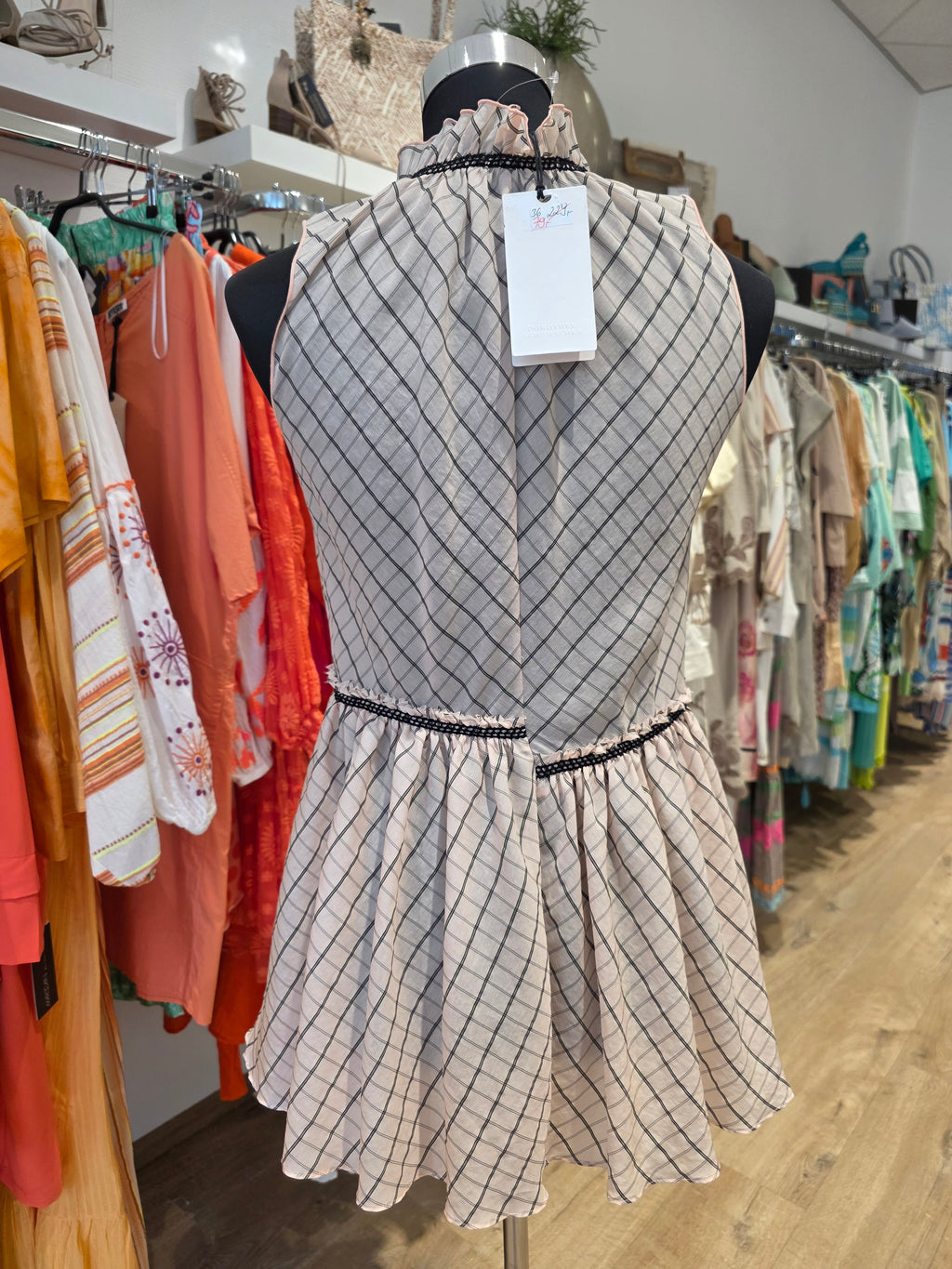 BLUSE TUNIKA ROSE VOLANT GR.36