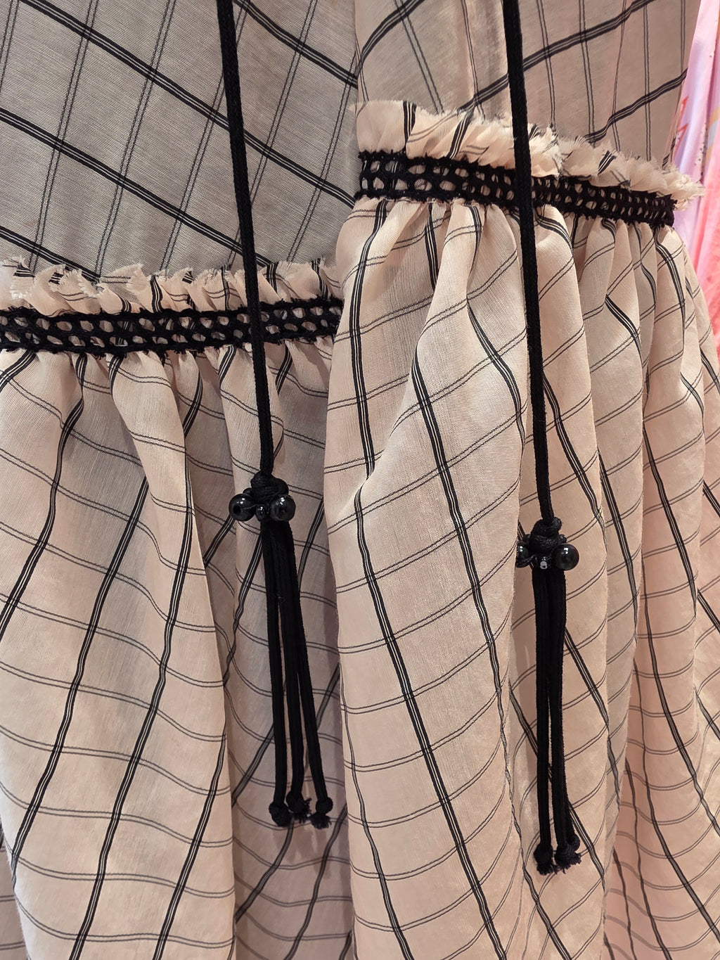 BLUSE TUNIKA ROSE VOLANT GR.36