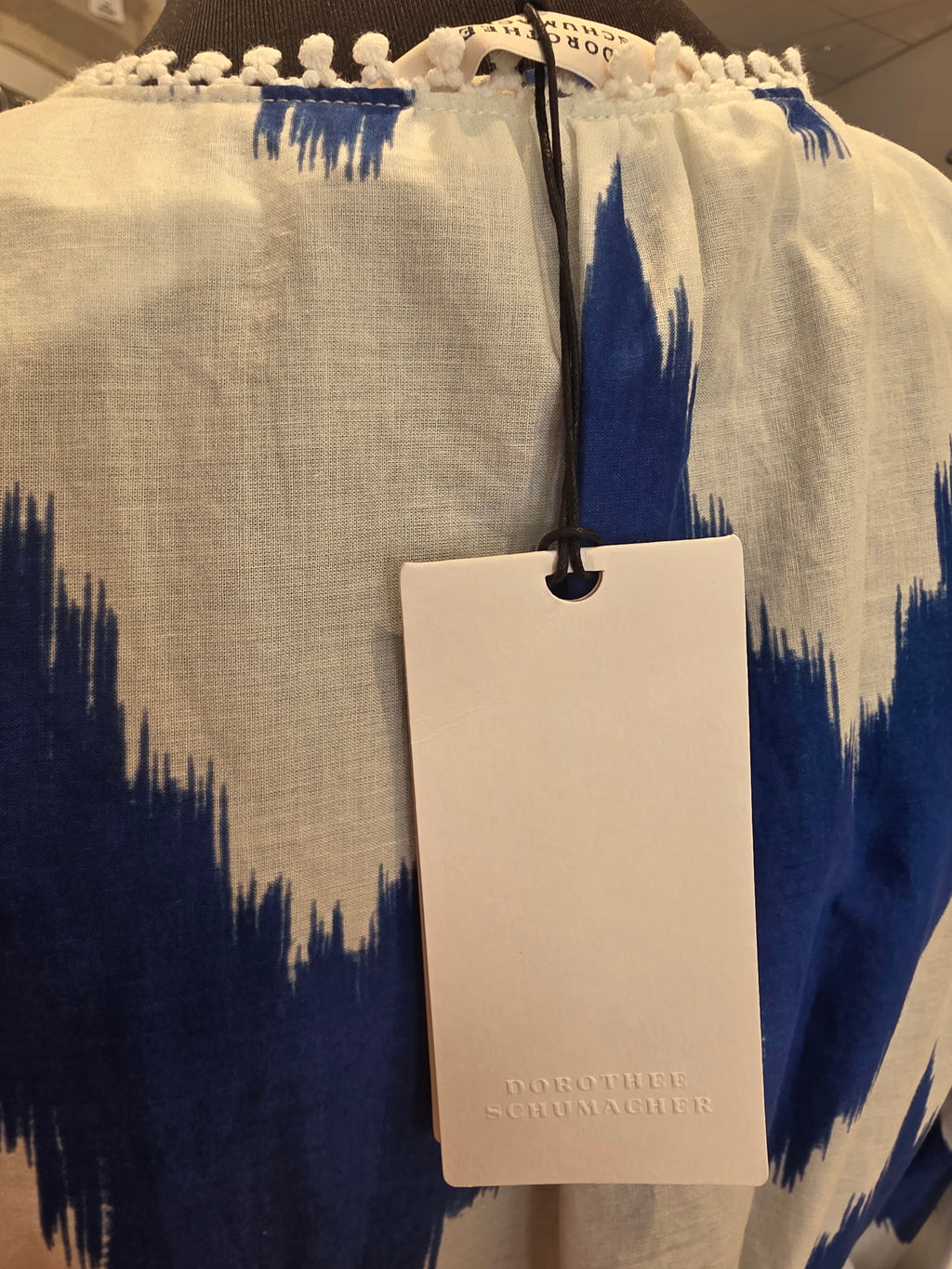 TUNIKA BLUSE BLAU BAUMWOLLE OVERSIZE GR.M