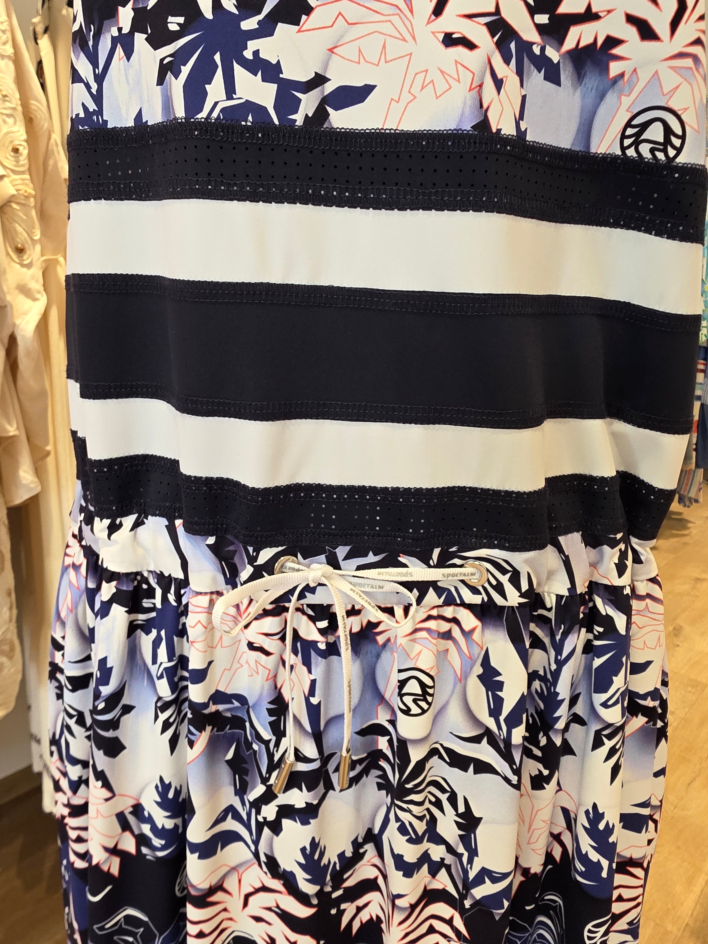 MIDIKLEID BLAU GEMUSTERT GR.36