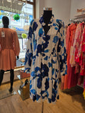 KLEID TUNIKAKLEID BLAU VISKOSE OVERSIZE GR.M