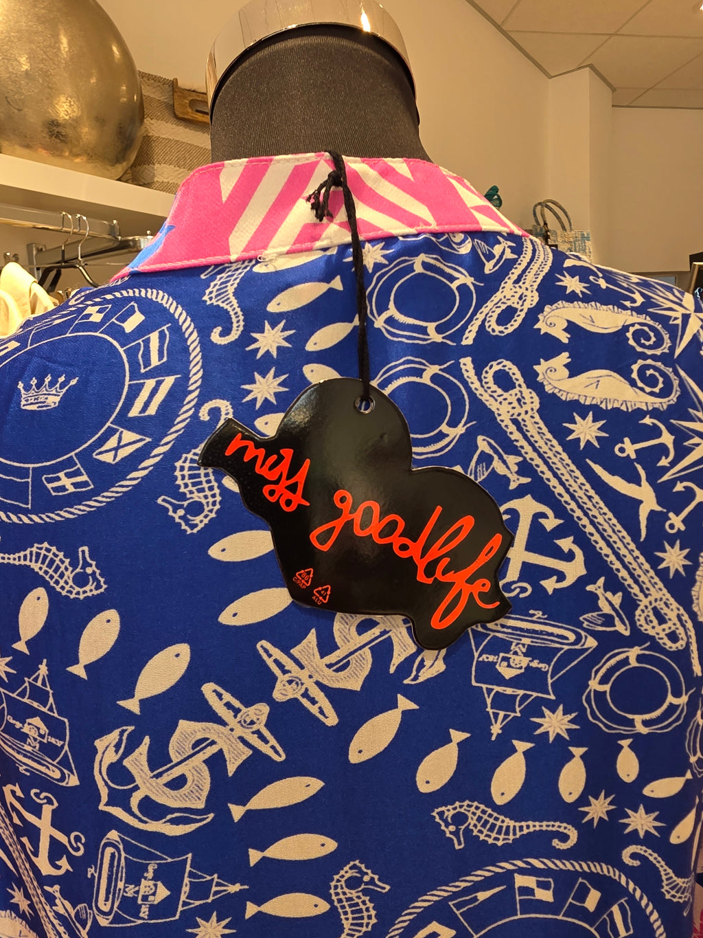 KLEID TUNIKAKLEID BLAU/ROSA VISKOSE/SATIN GR.XS