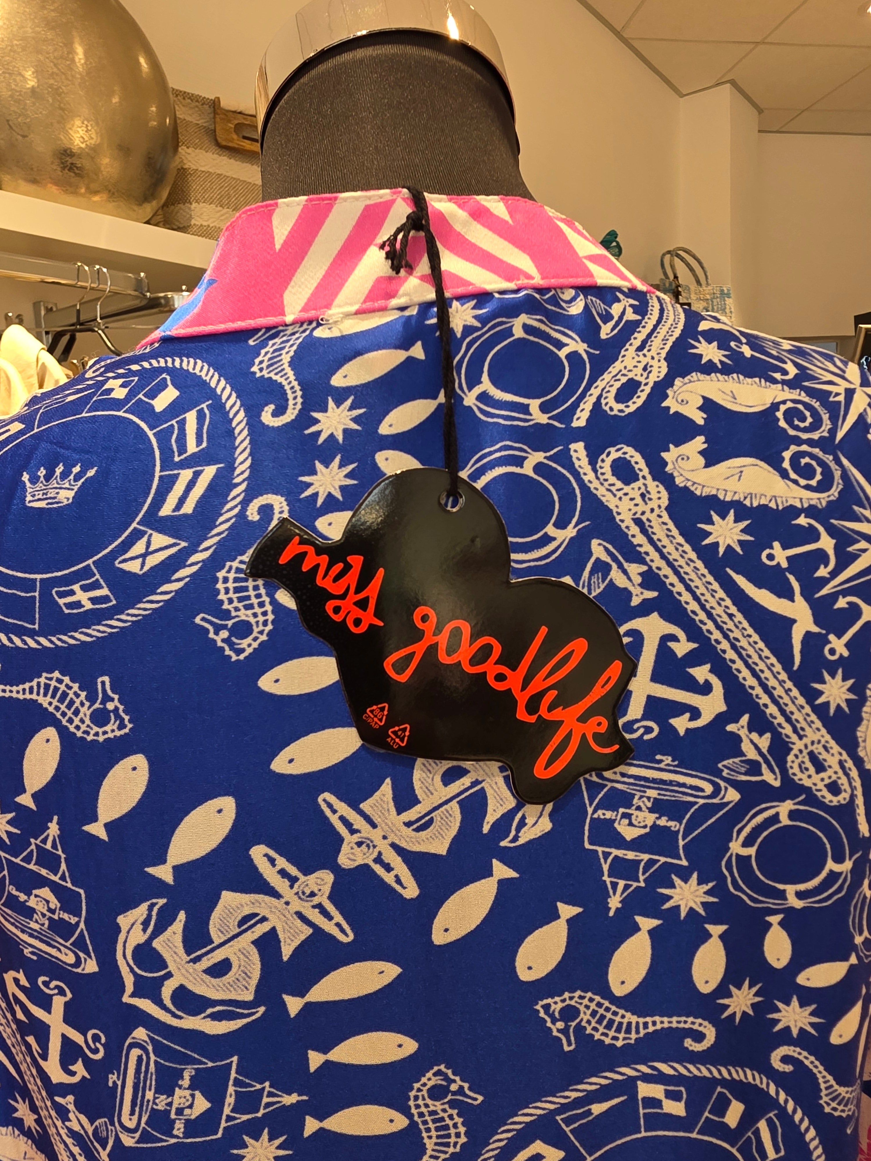 KLEID TUNIKAKLEID BLAU/ROSA VISKOSE/SATIN GR.XS