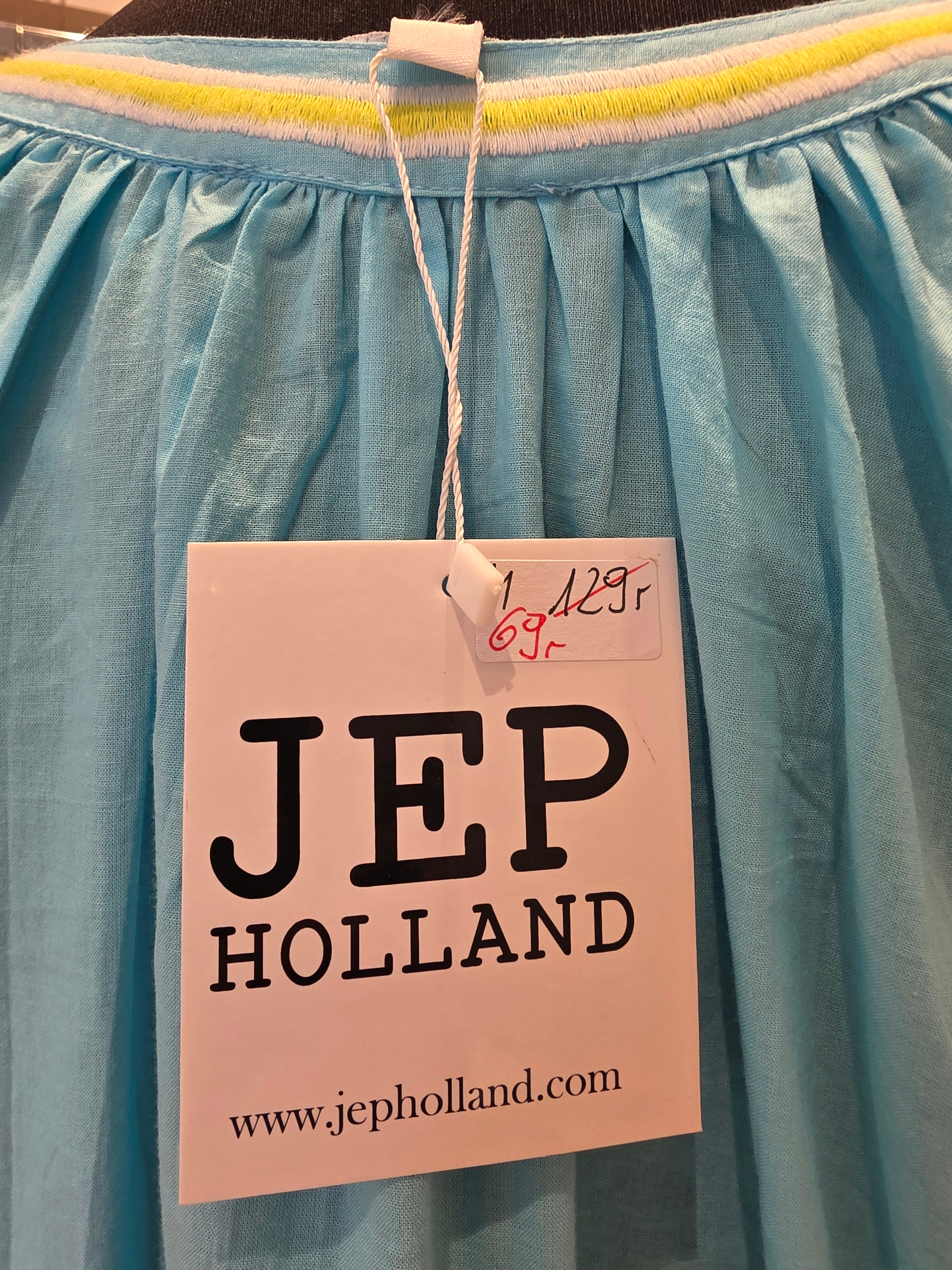 JEP HOLLAND TUNIKA BLUSE TÜRKIS/GELB BAUMWOLLE GR.XL