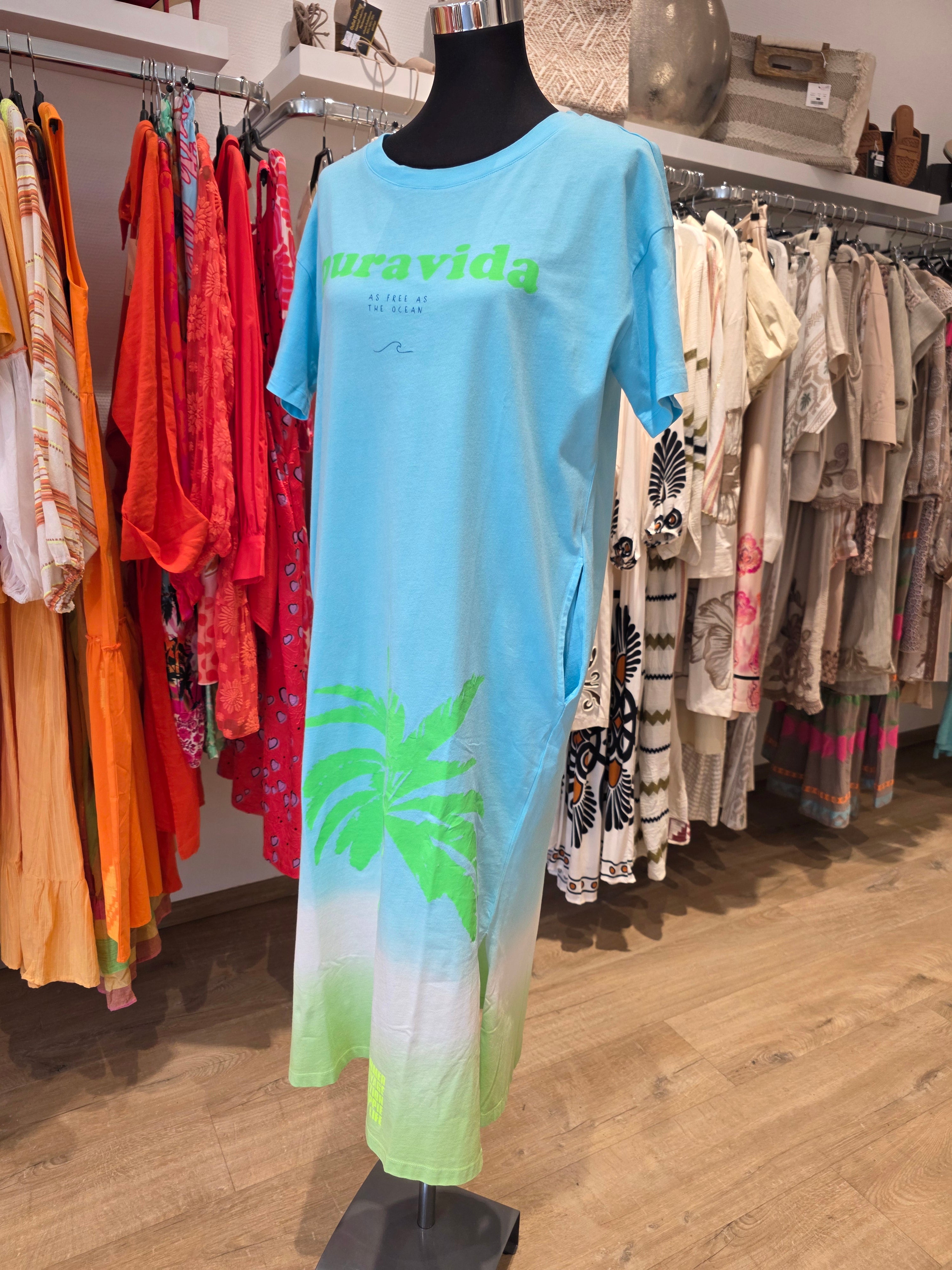 YIPPIE HIPPIE  SHIRTKLEID MAXIKLEID TÜRKIS BAUMWOLLE GR.XS/S