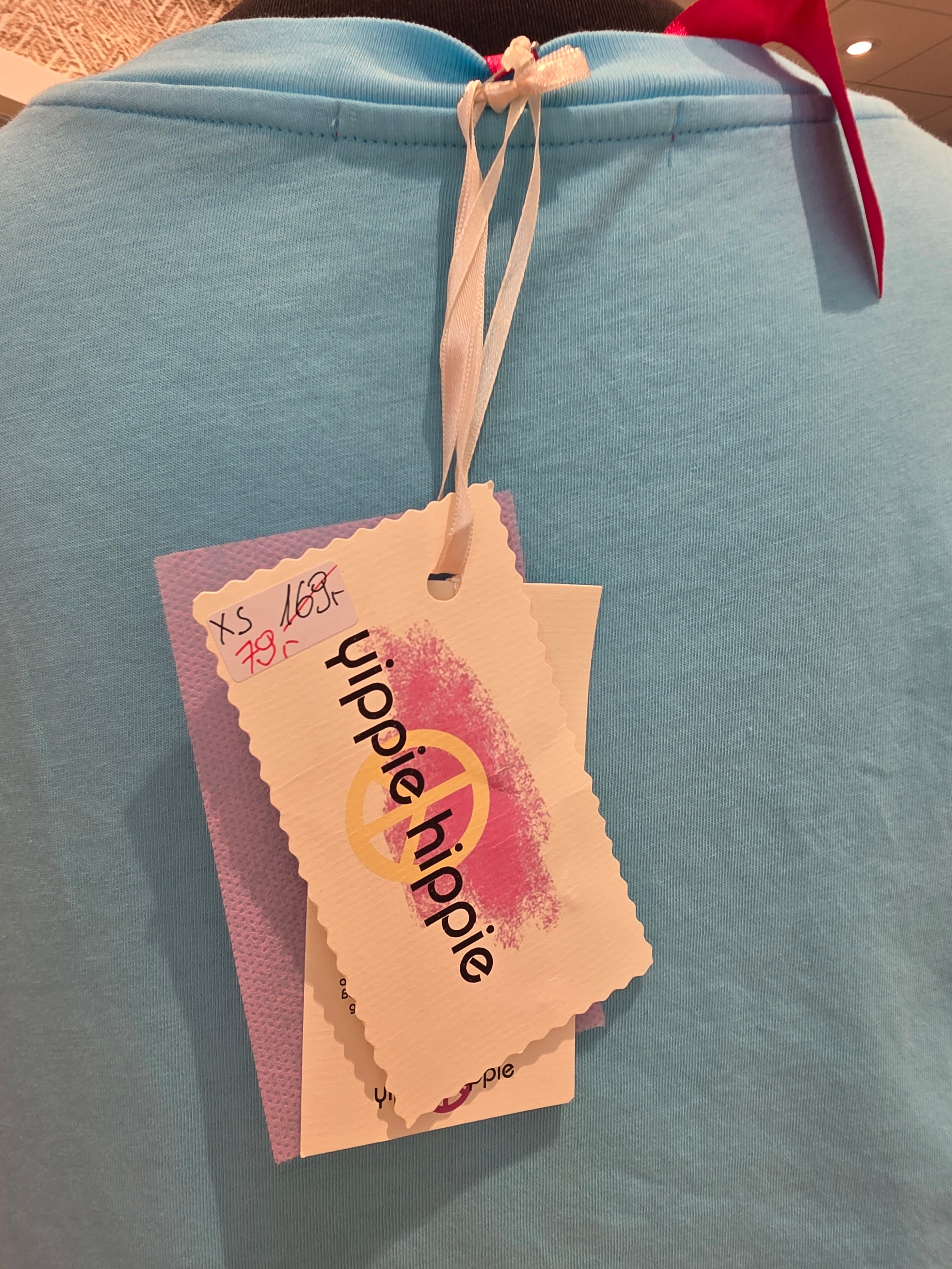 YIPPIE HIPPIE  SHIRTKLEID MAXIKLEID TÜRKIS BAUMWOLLE GR.XS/S