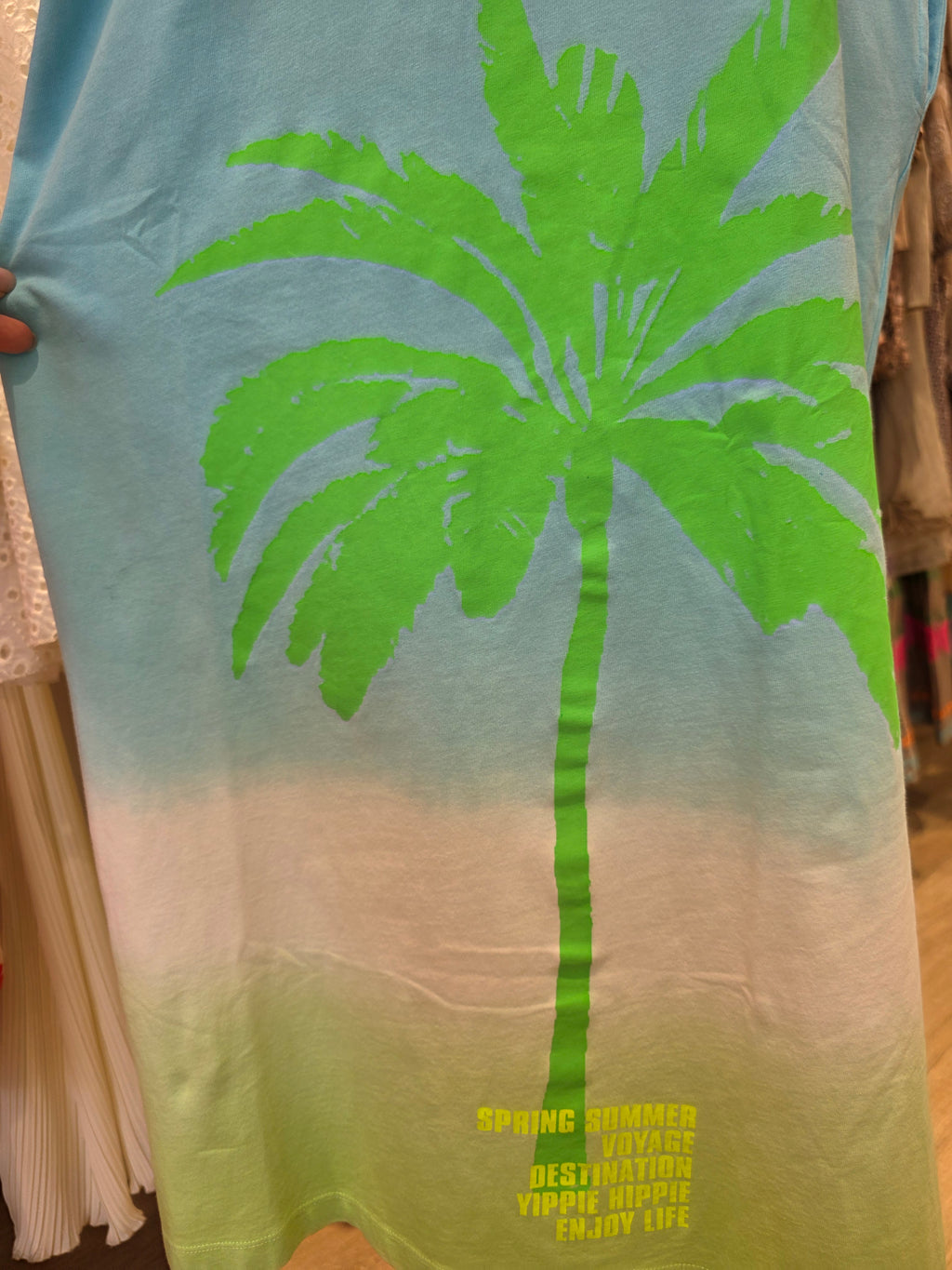 YIPPIE HIPPIE  SHIRTKLEID MAXIKLEID TÜRKIS BAUMWOLLE GR.XS/S