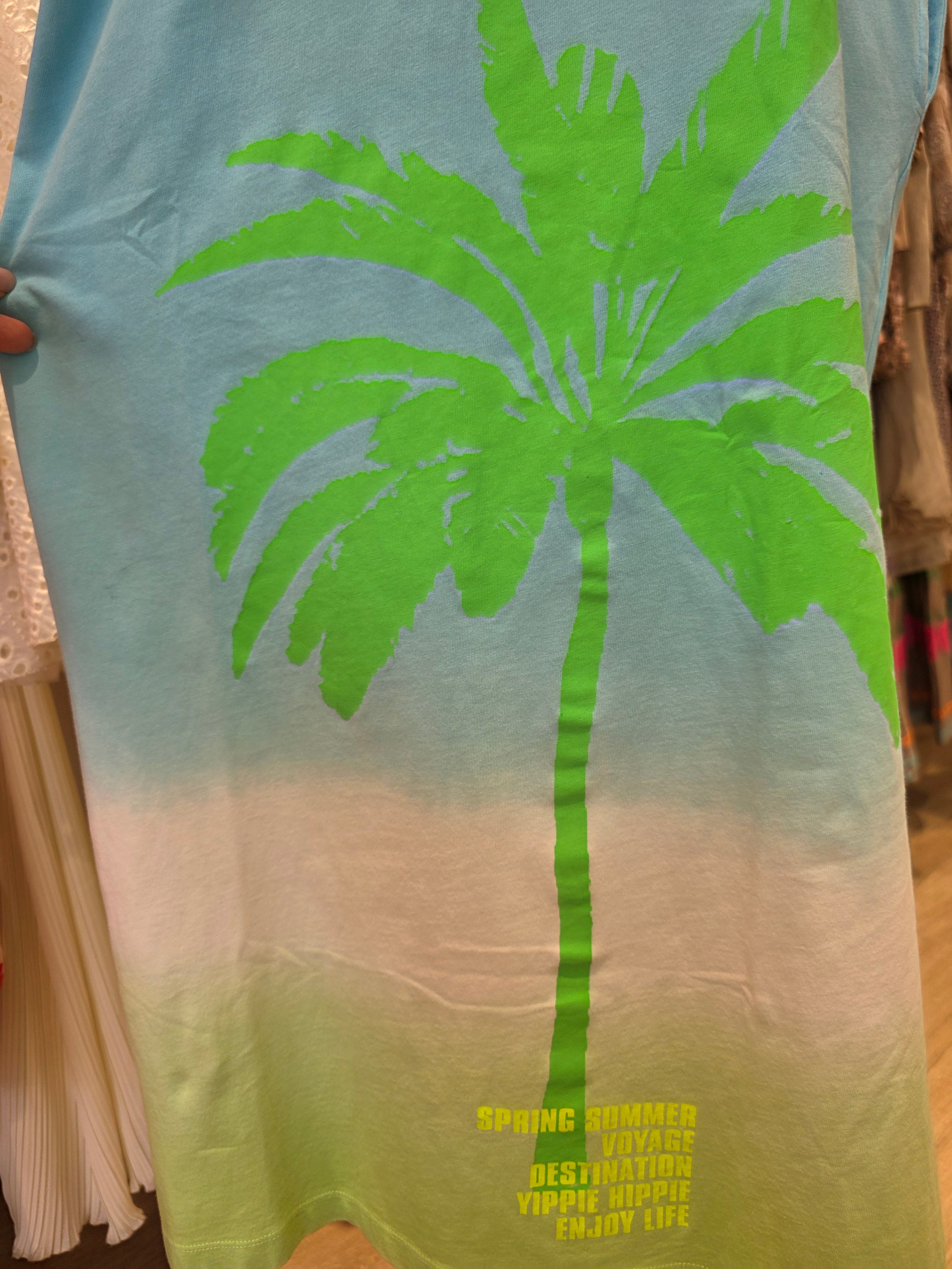 YIPPIE HIPPIE  SHIRTKLEID MAXIKLEID TÜRKIS BAUMWOLLE GR.XS/S