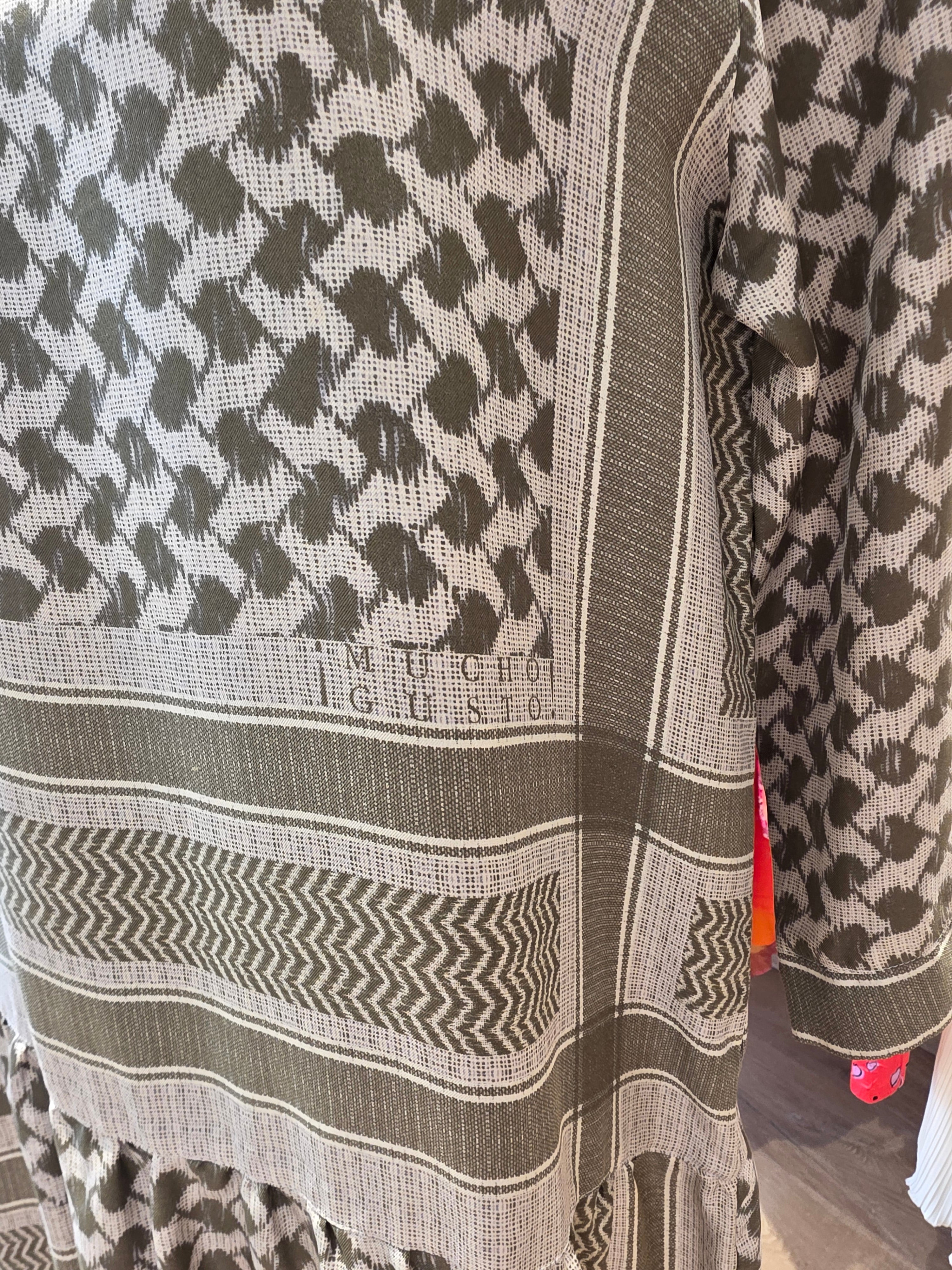 MUCHO GUSTO KLEID TUNIKAKLEID SEIDE GRÜN/KGALI/OLIVE GR.S