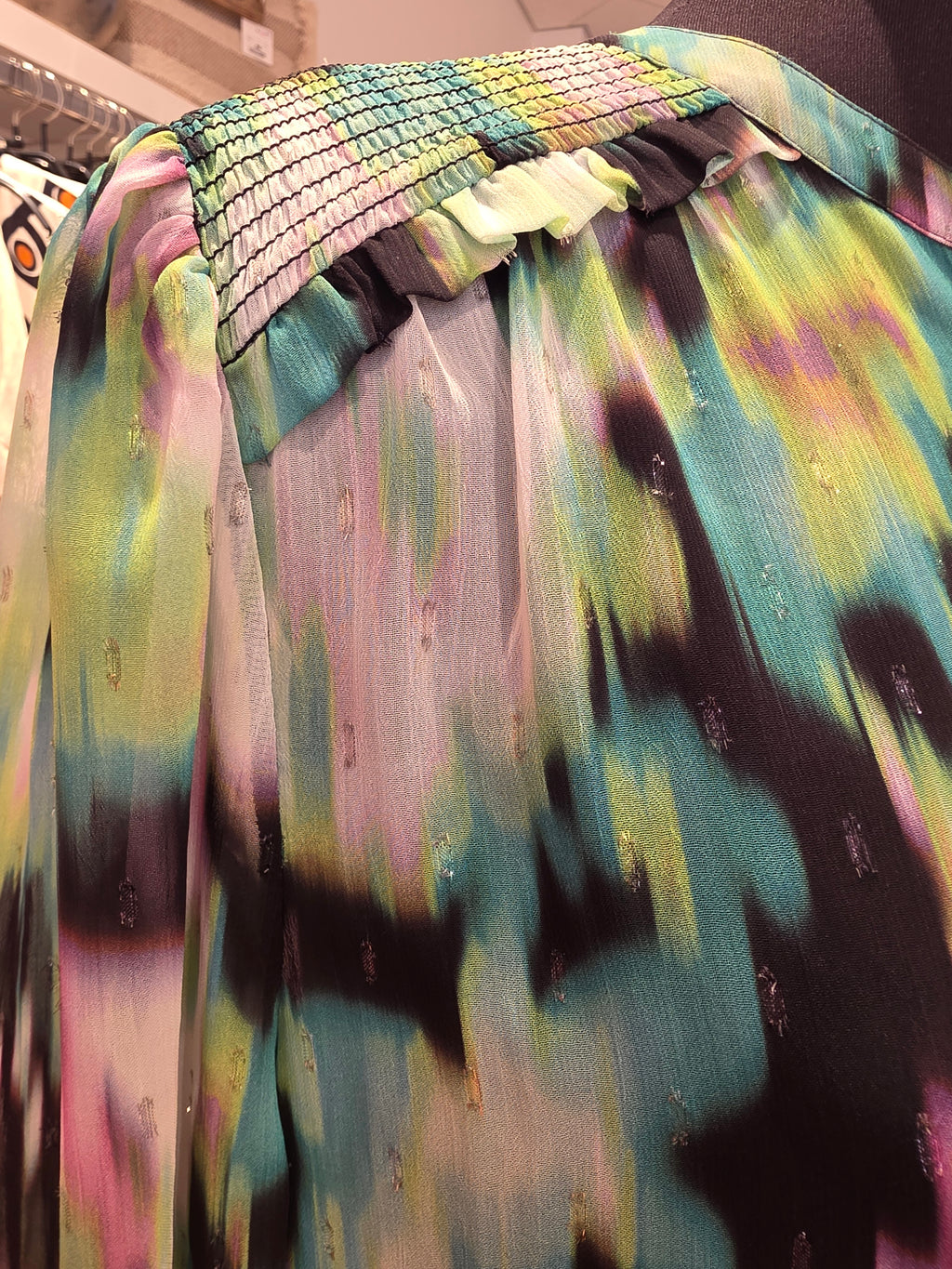 HUGO BOSS KLEID TUNIKAKLEID GRÜN POLYESTER GR.38