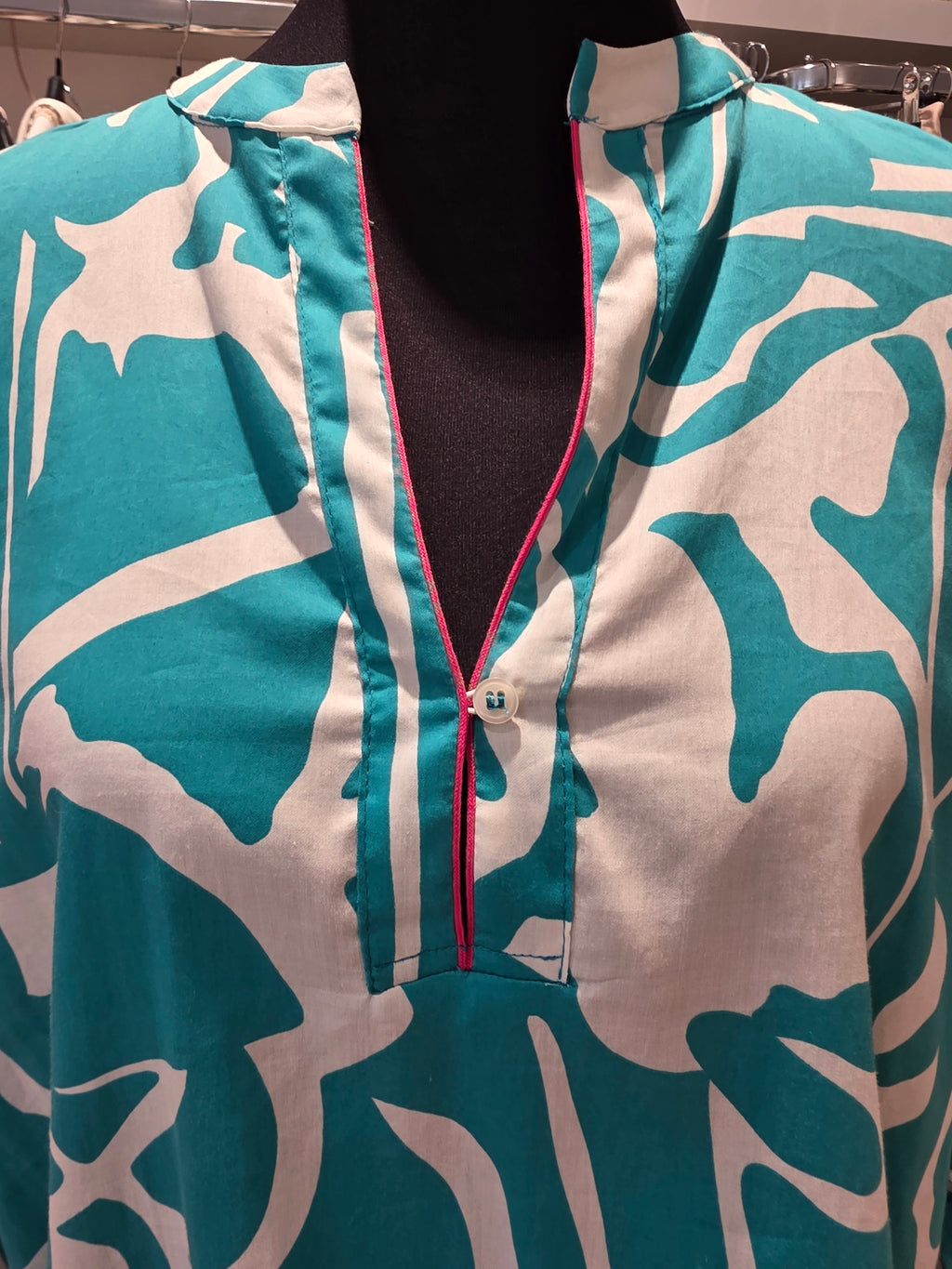 CINQUE BLUSE TUNIKA PETROL BAUMWOLLE GR.40