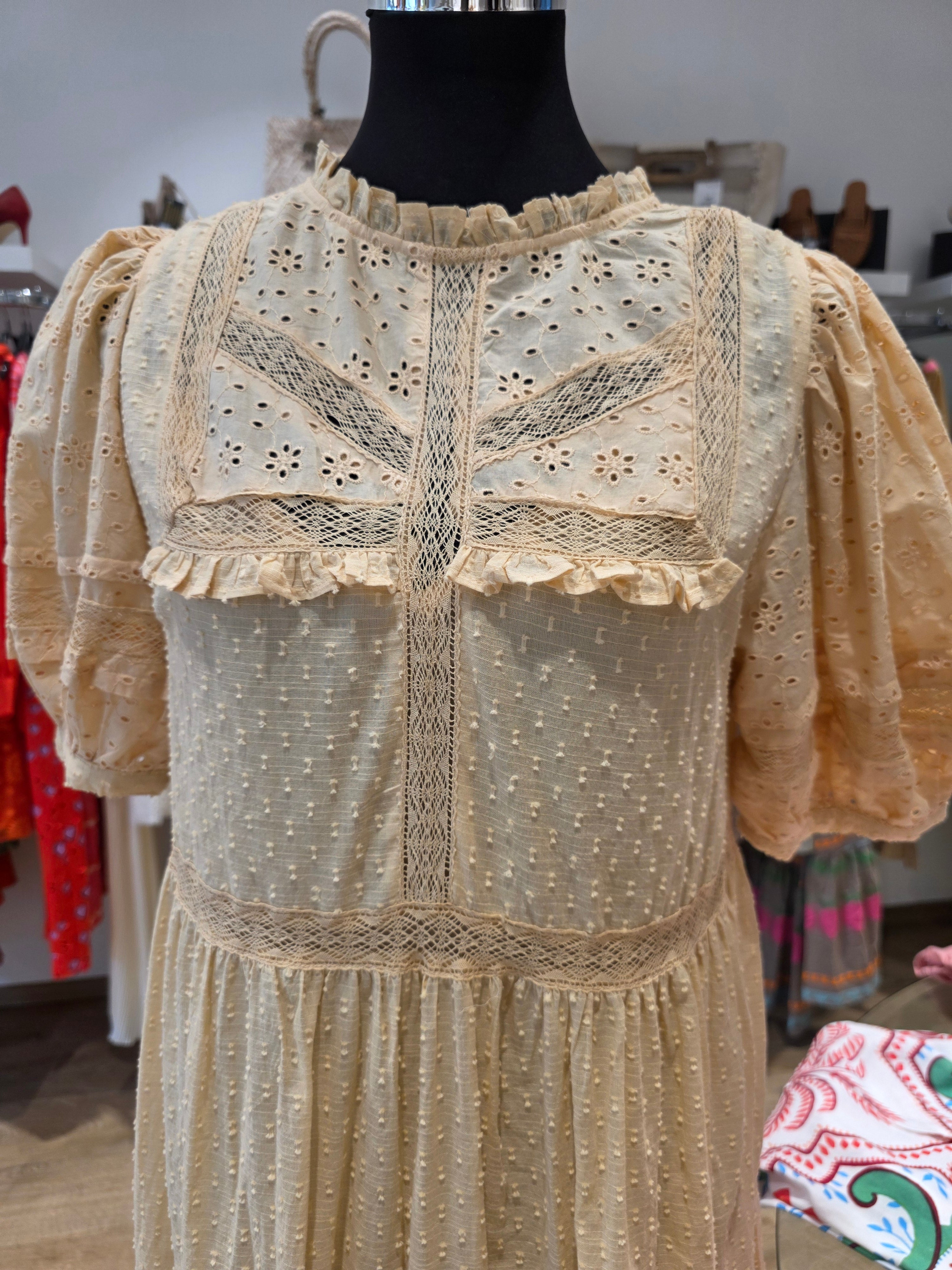 OASIS KLEID TUNIKAKLEID VANILLE BAUMWOLLE   GR.40