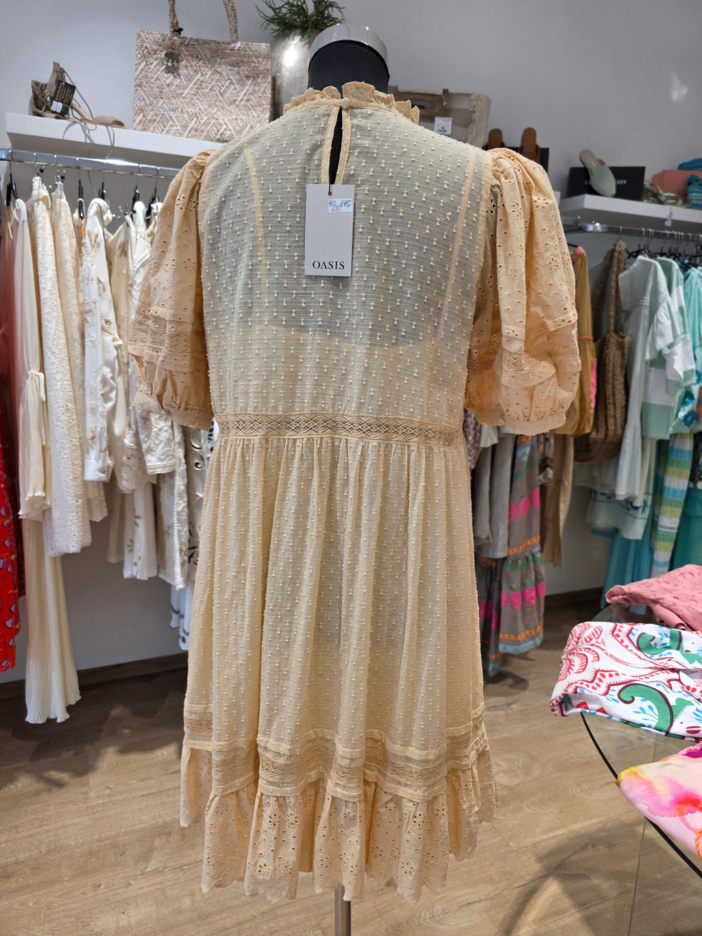 OASIS KLEID TUNIKAKLEID VANILLE BAUMWOLLE   GR.40