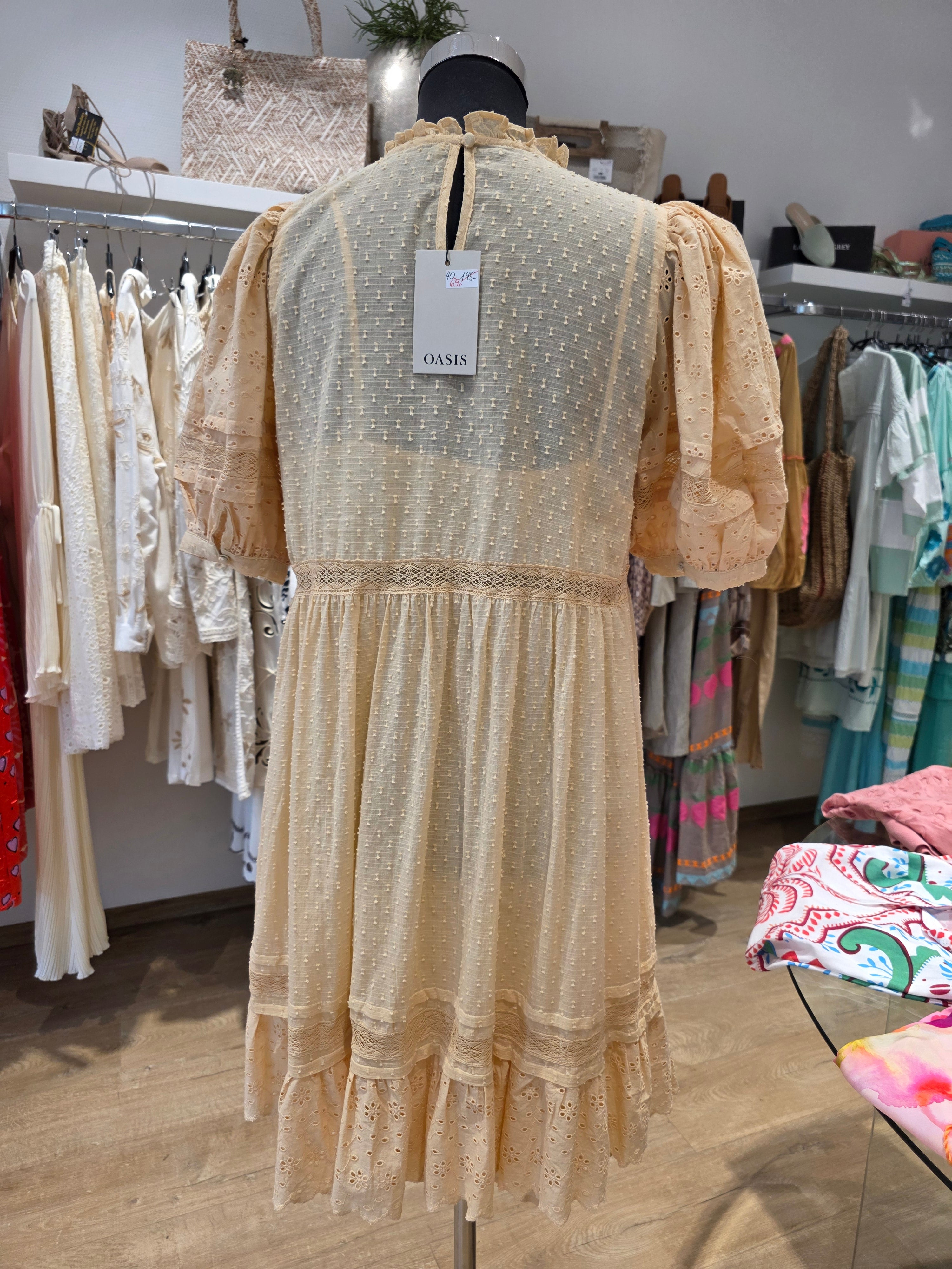 OASIS KLEID TUNIKAKLEID VANILLE BAUMWOLLE   GR.40