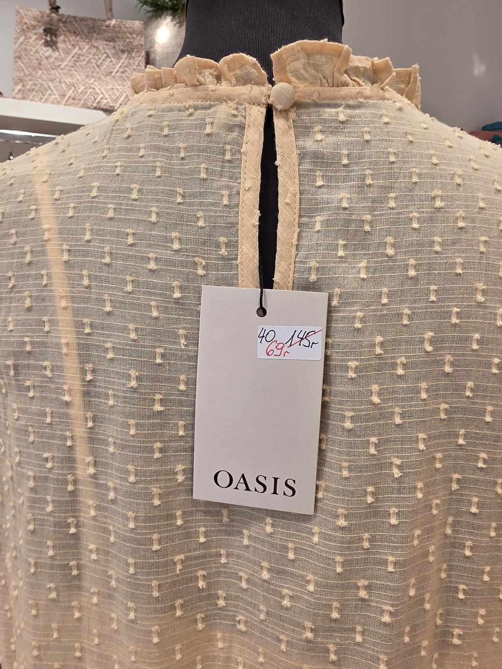 OASIS KLEID TUNIKAKLEID VANILLE BAUMWOLLE   GR.40