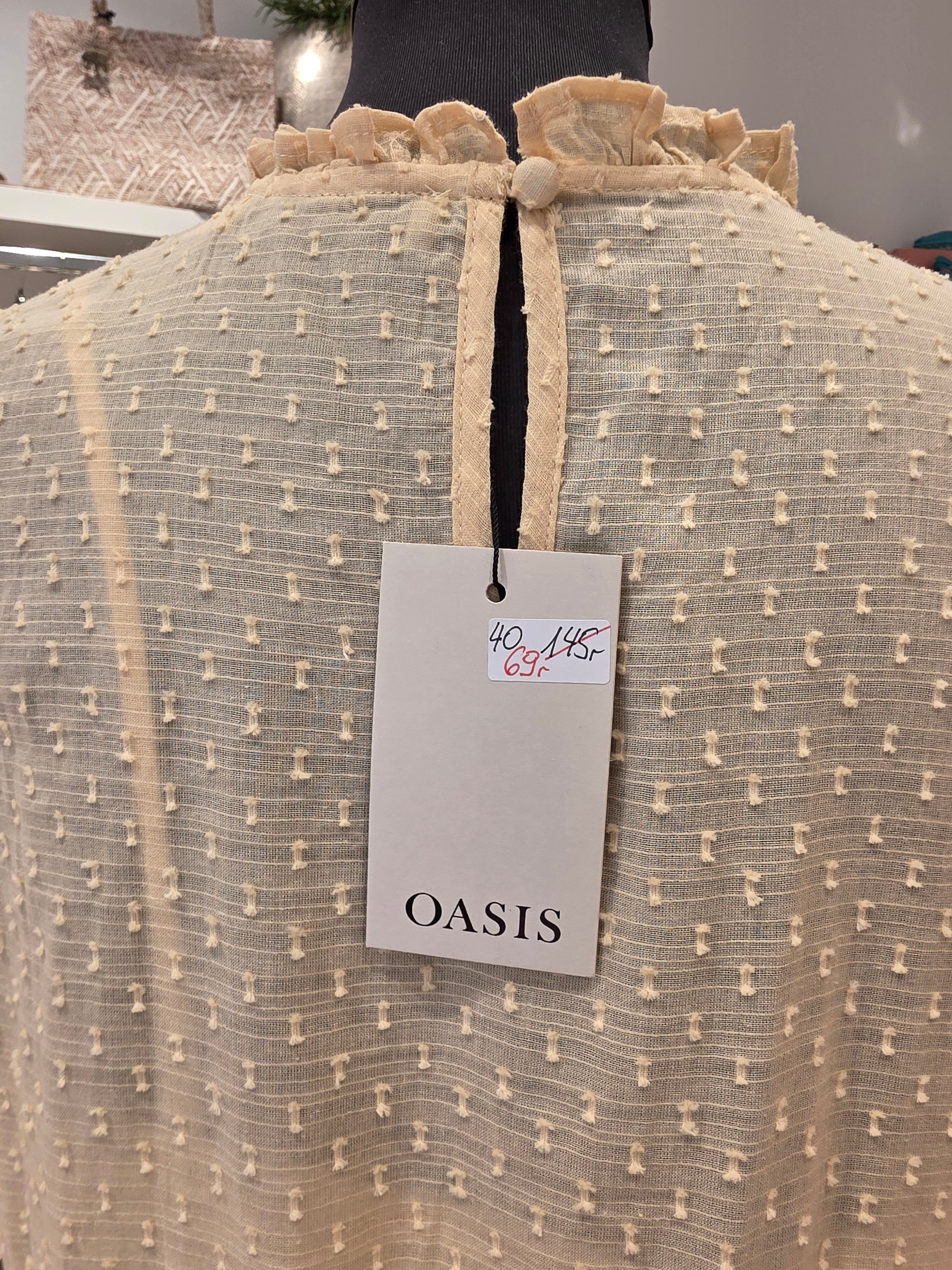 OASIS KLEID TUNIKAKLEID VANILLE BAUMWOLLE   GR.40