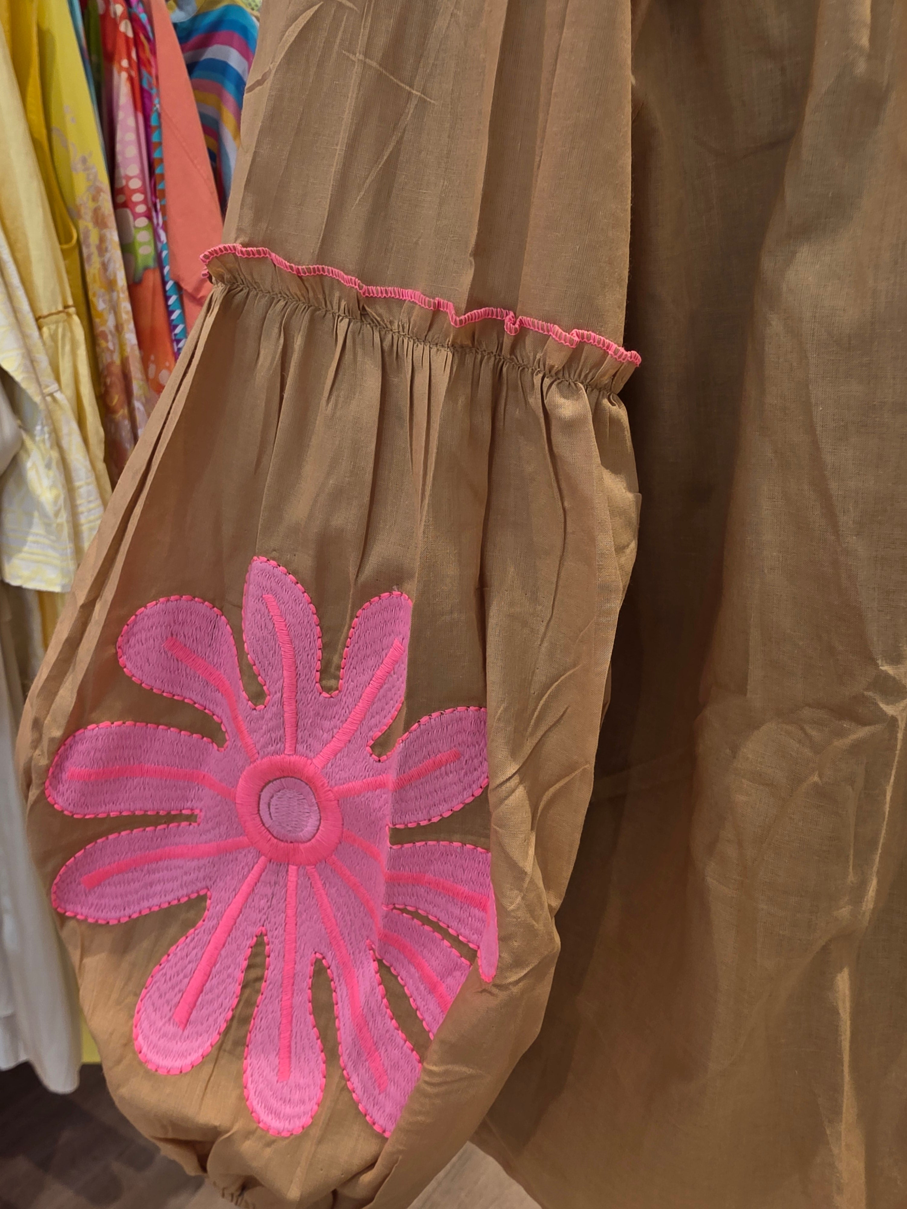 JEP HOLLAND TUNIKA BLUSE SAND/BEIGE BAUMWOLLE GR.L