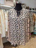 FROGBOX BLUSE  TUNIKA TAUPE/BEIGE VISKOSE GR.36