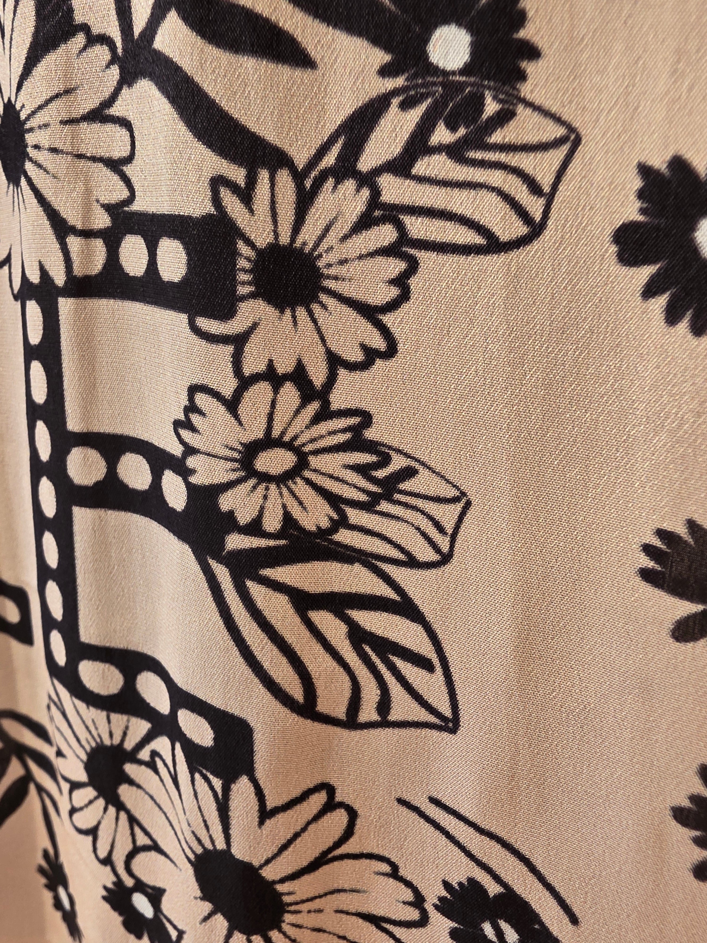 FROGBOX BLUSE  TUNIKA TAUPE/BEIGE VISKOSE GR.36