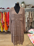 FROGBOX KLEID TAUPE VISKOSE GR.42
