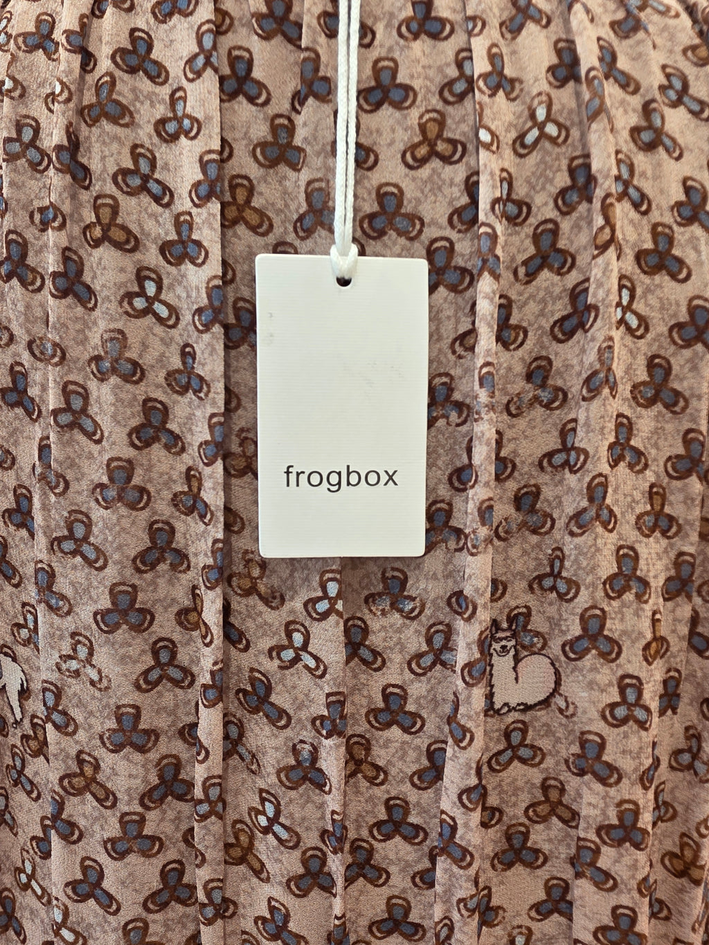 FROGBOX KLEID TAUPE VISKOSE GR.42
