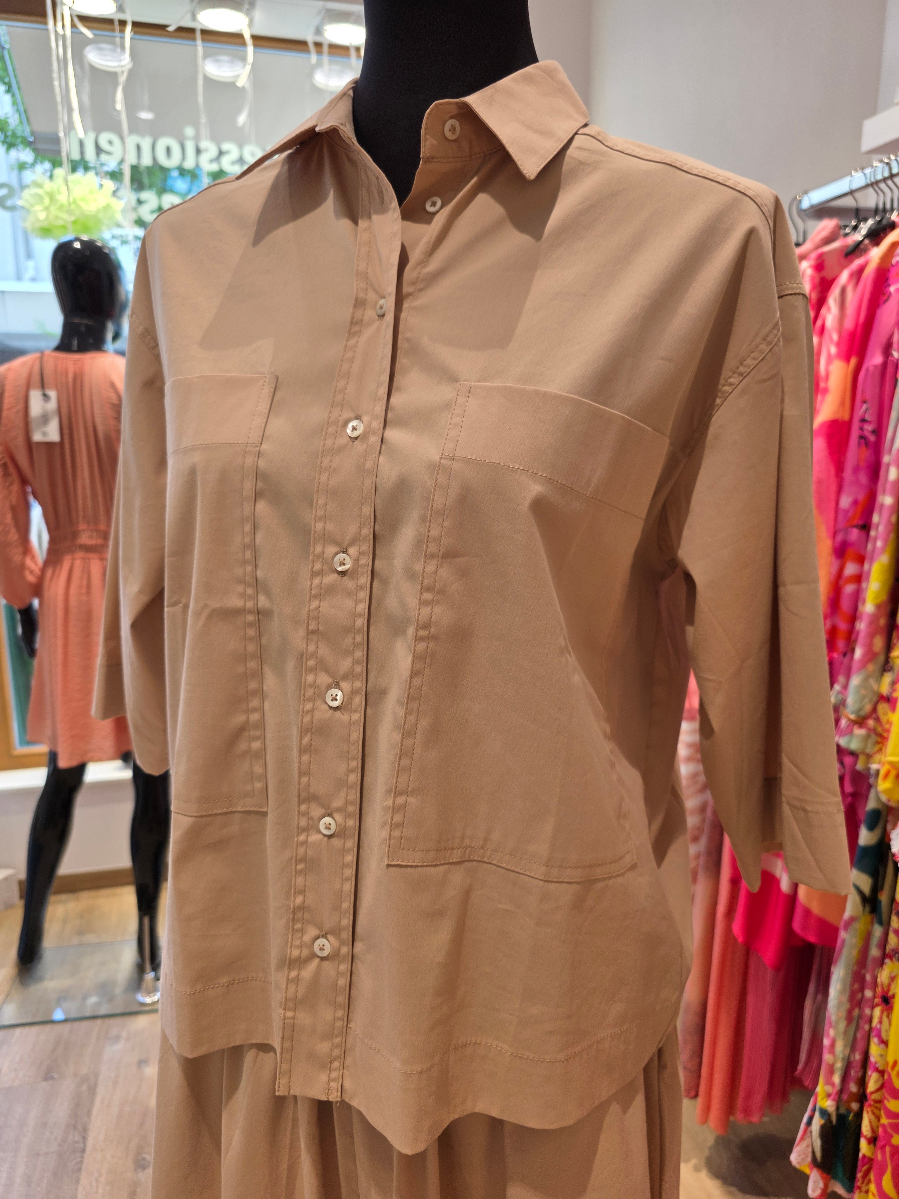 TONNO & PANNA SET ROCK BLUSE SAND/BEIGE BAUMWOLLE GR.38
