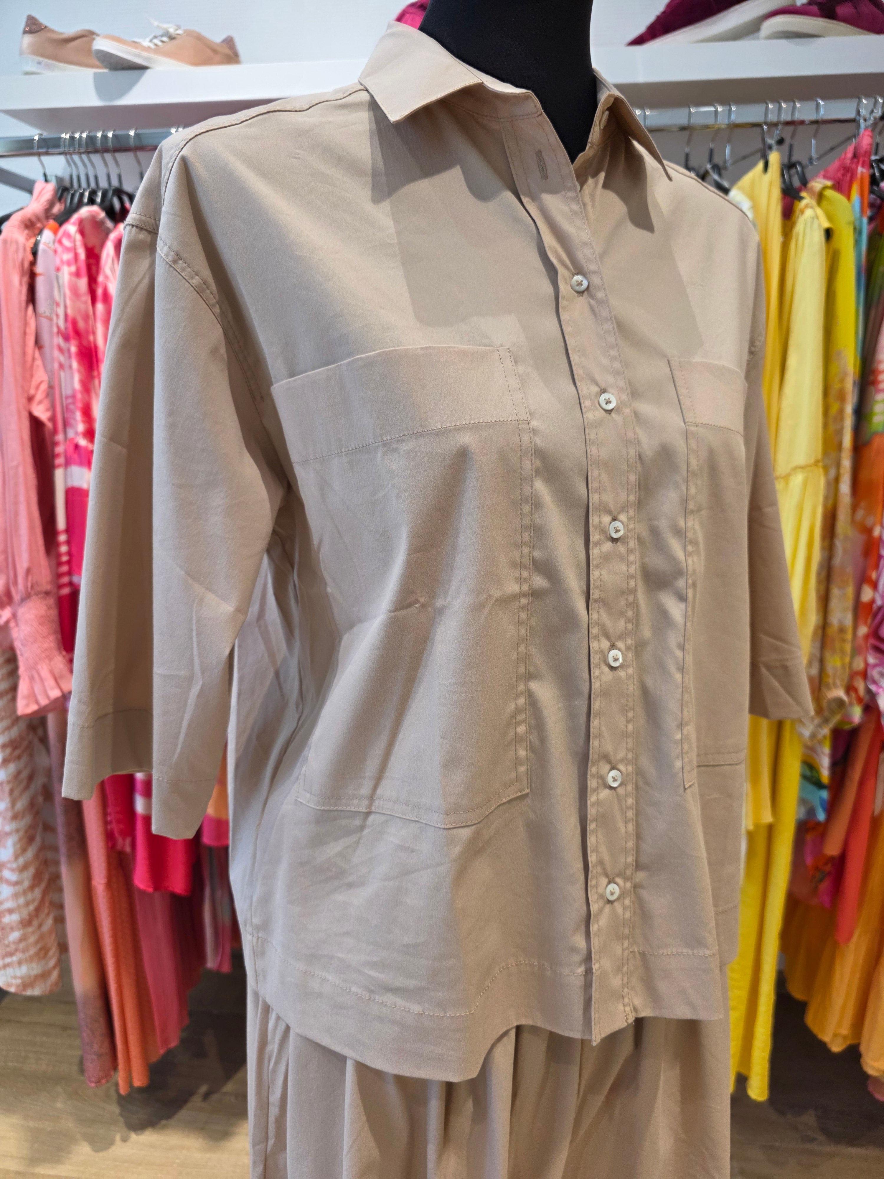 TONNO & PANNA SET ROCK BLUSE SAND/BEIGE BAUMWOLLE GR.38
