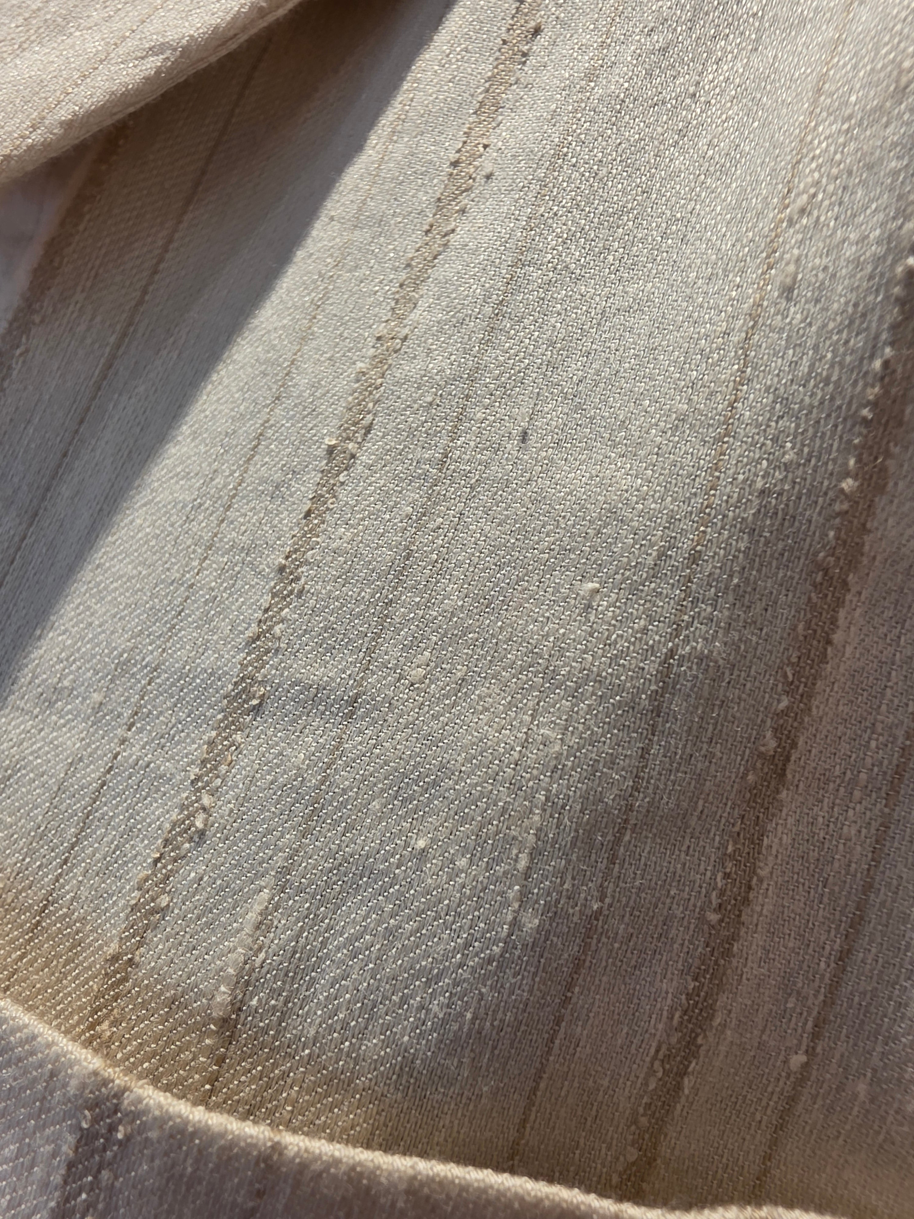 MAJE KLEID HEMDBLUSENKLEID BEIGE LEINEN/BAUMWOLLE GR.40