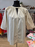 AERON TUNIKA BLUSE BEIGE BAUMWOLLE GR.XS/S