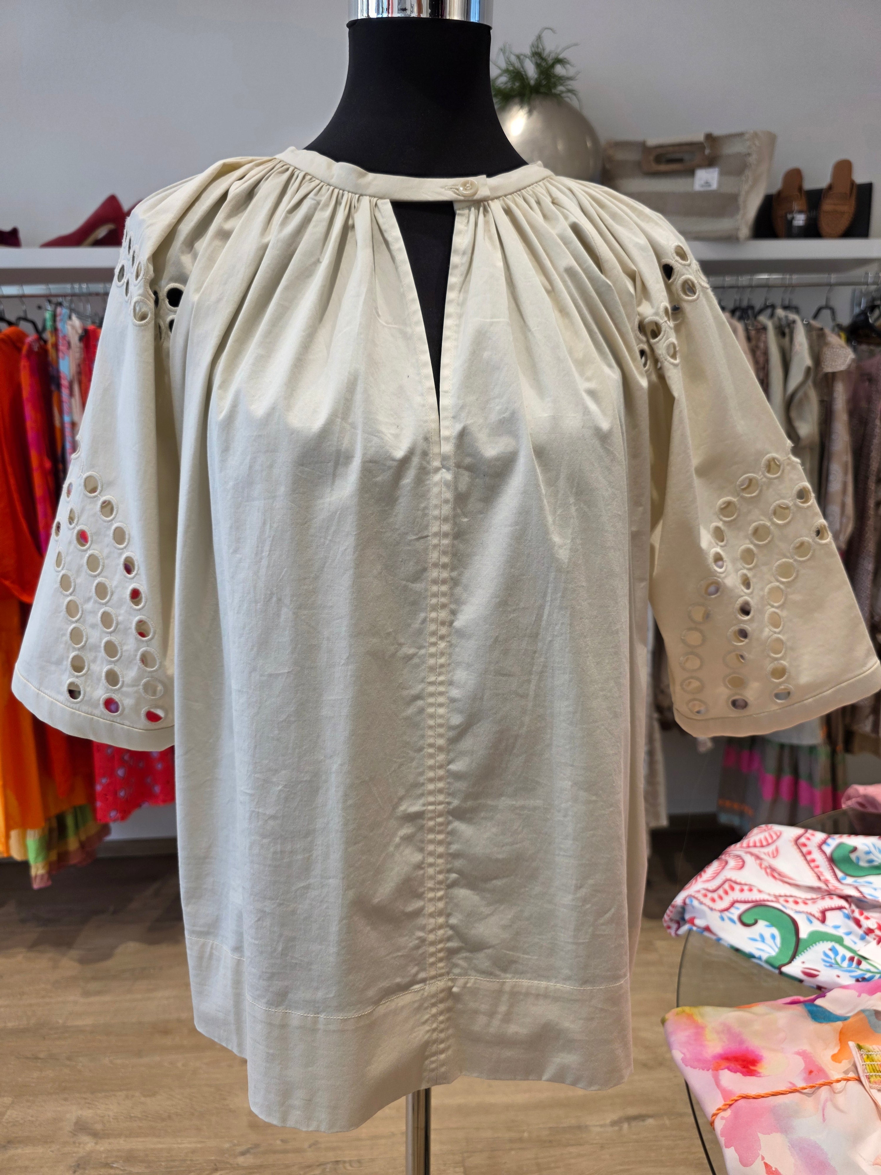 AERON TUNIKA BLUSE BEIGE BAUMWOLLE GR.XS/S
