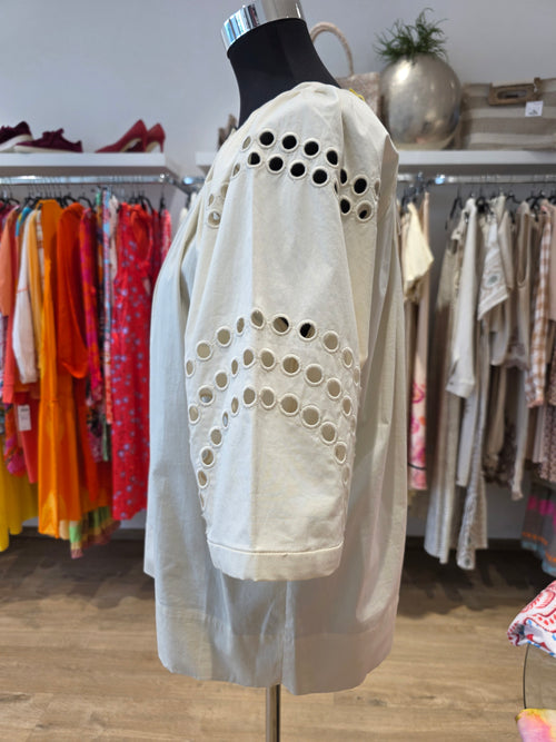 AERON TUNIKA BLUSE BEIGE BAUMWOLLE GR.XS/S