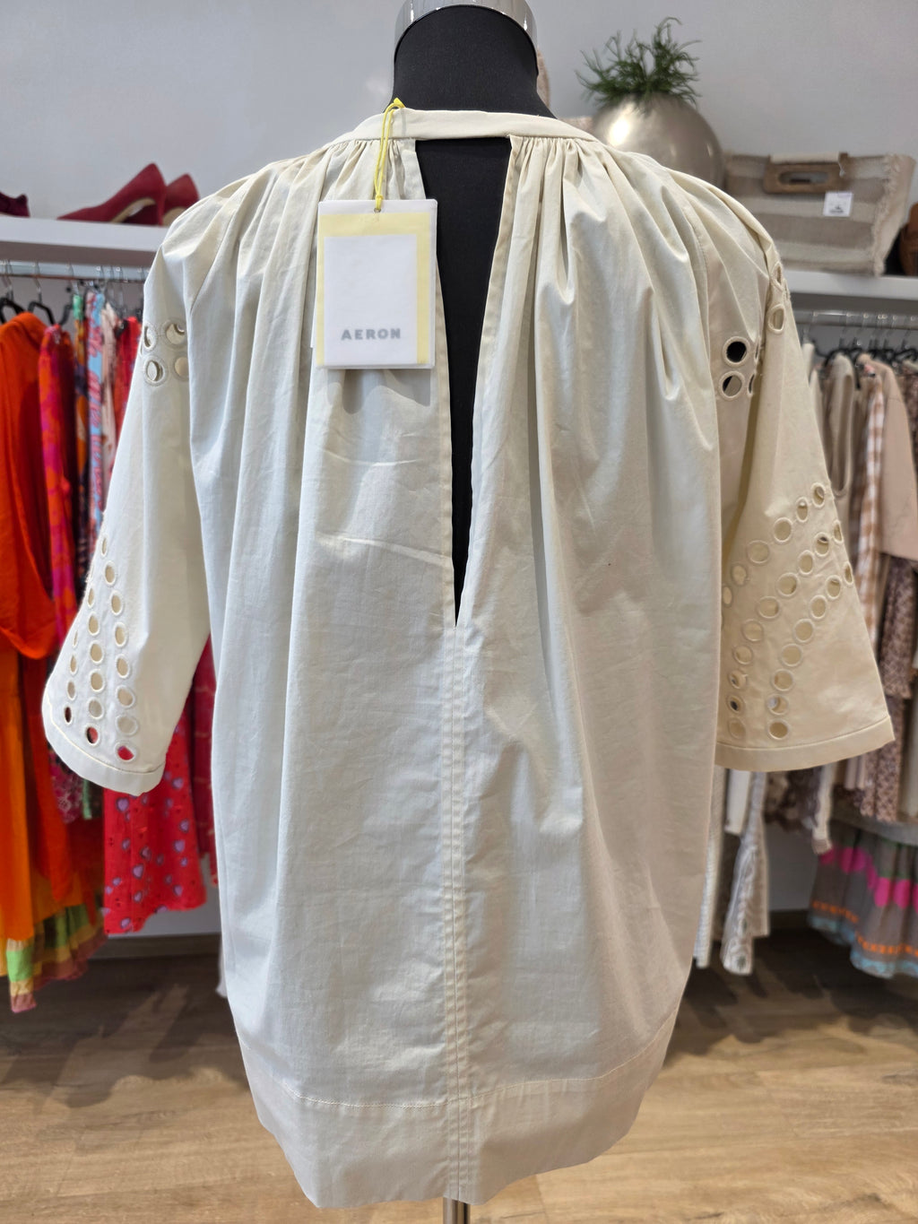 AERON TUNIKA BLUSE BEIGE BAUMWOLLE GR.XS/S
