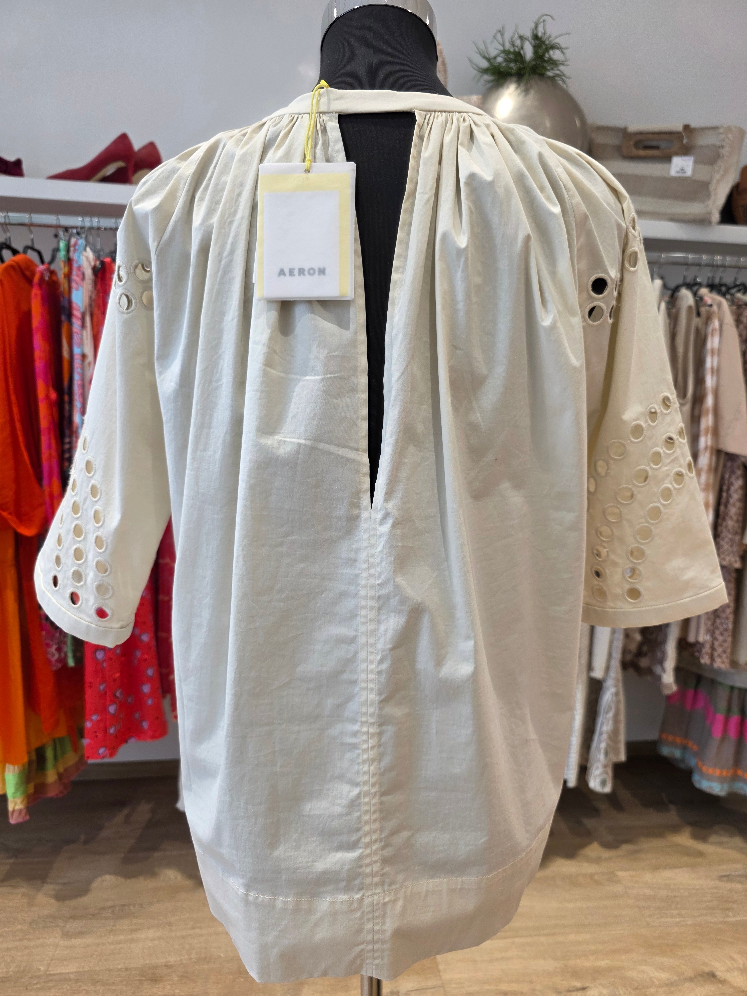 AERON TUNIKA BLUSE BEIGE BAUMWOLLE GR.XS/S