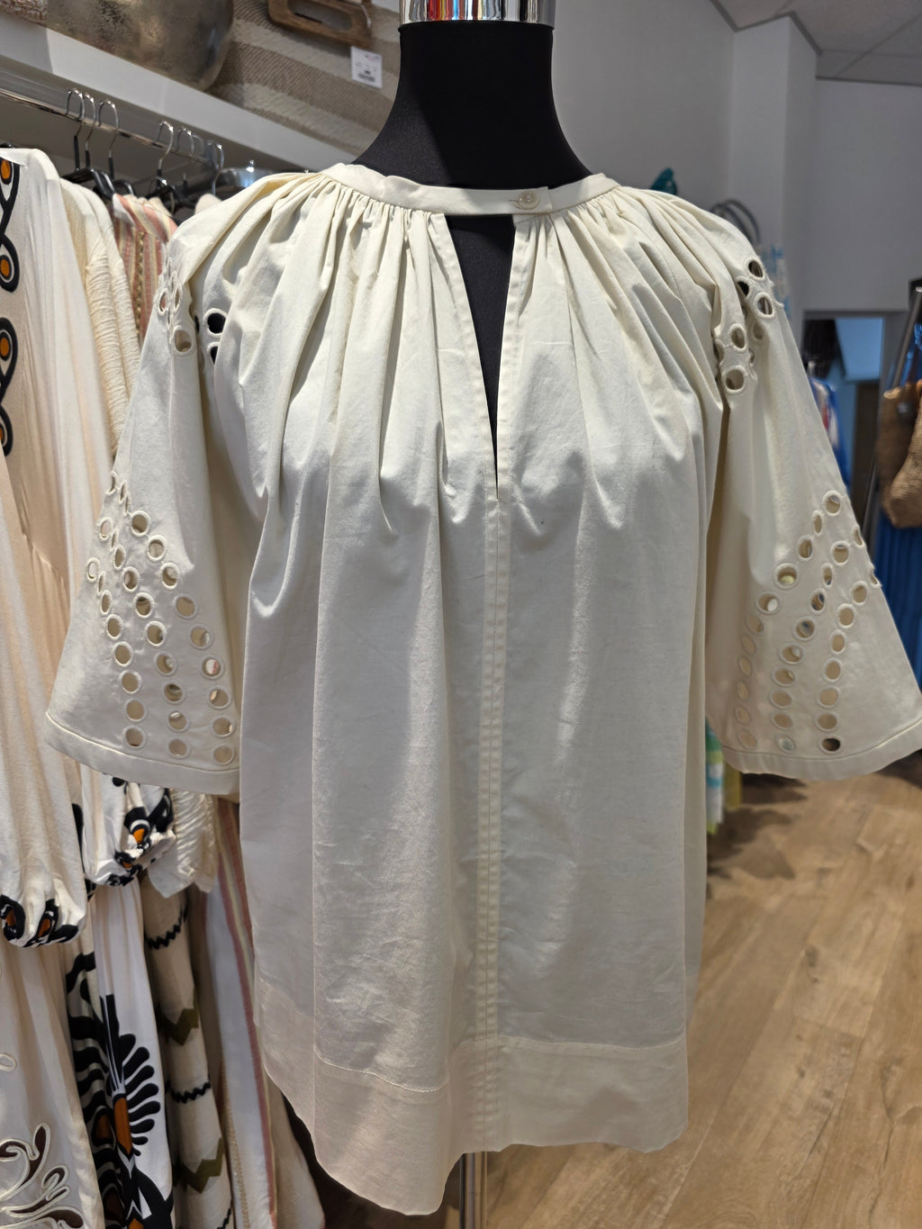 AERON TUNIKA BLUSE BEIGE BAUMWOLLE GR.XS/S