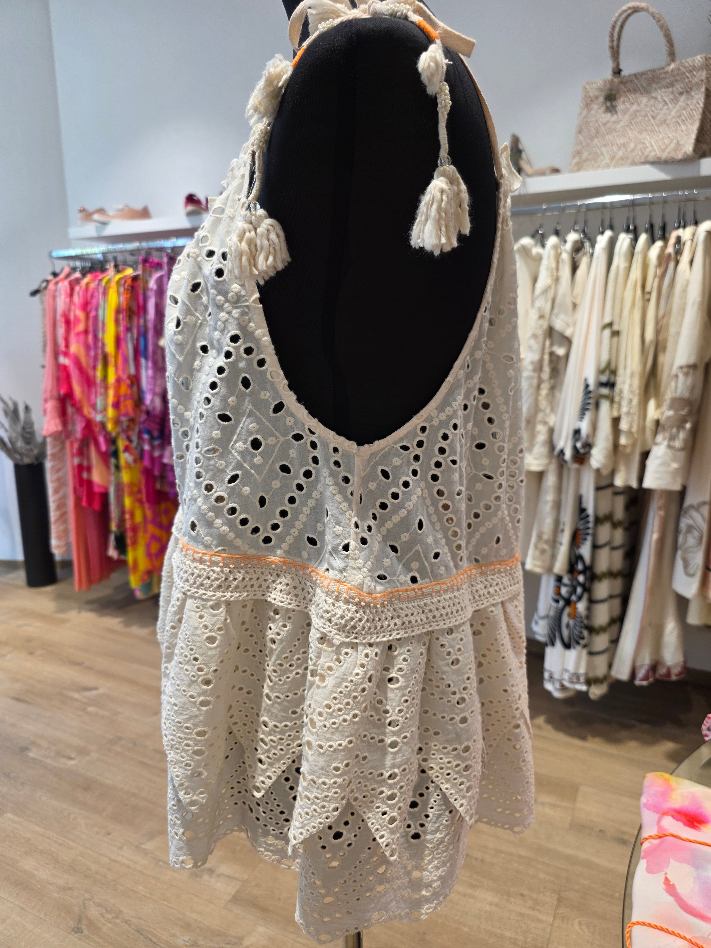 STEFANEL TOP TINIKA BLUSE CREAM BAUMWOLLE GR.42