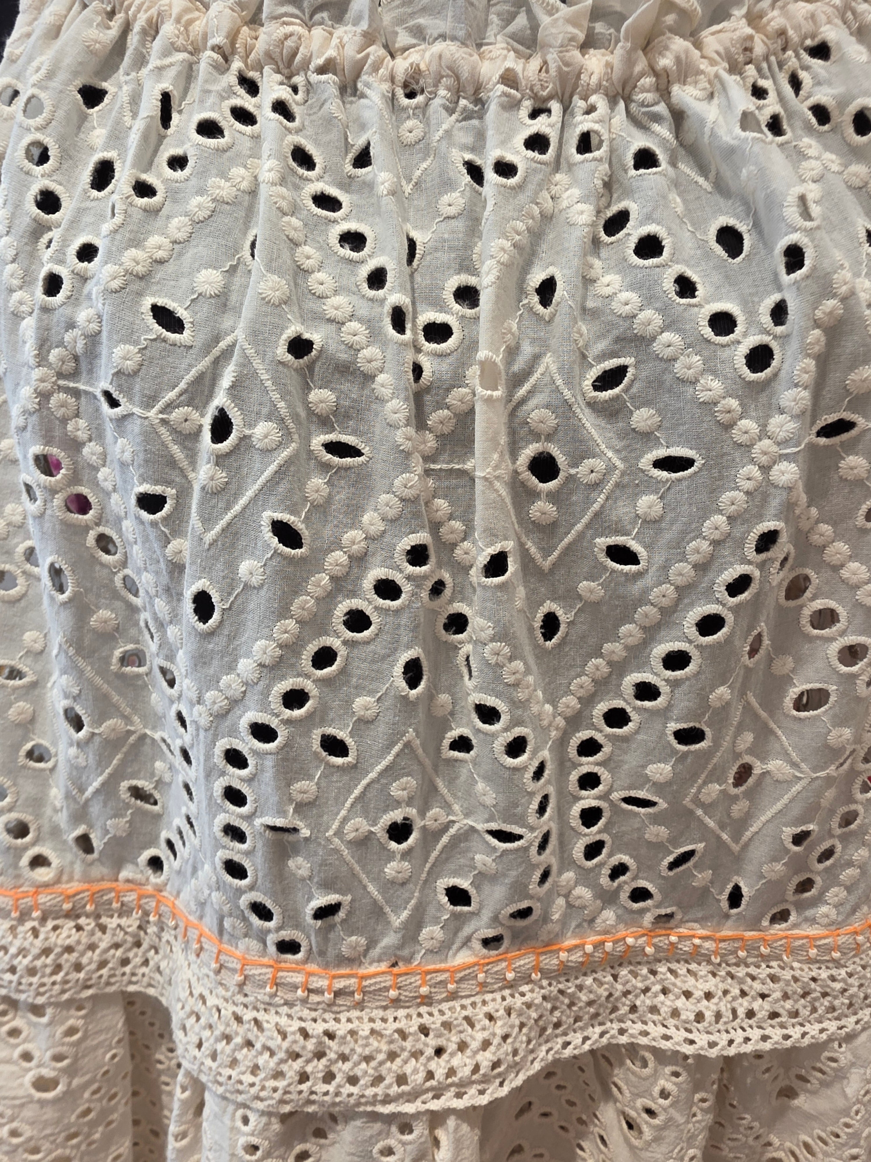STEFANEL TOP TINIKA BLUSE CREAM BAUMWOLLE GR.42