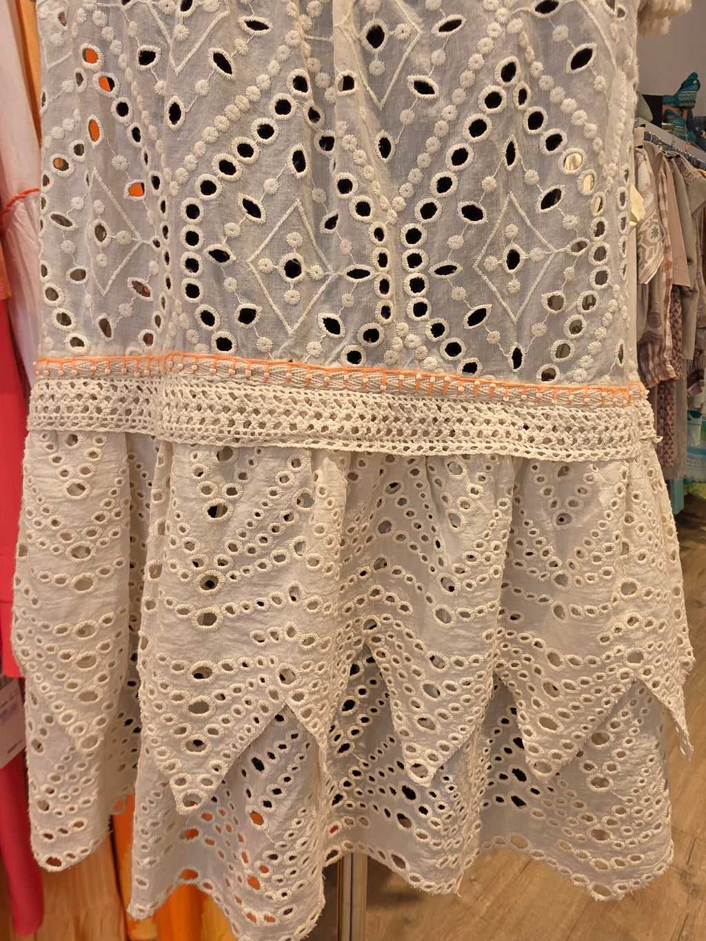 STEFANEL TOP TINIKA BLUSE CREAM BAUMWOLLE GR.42