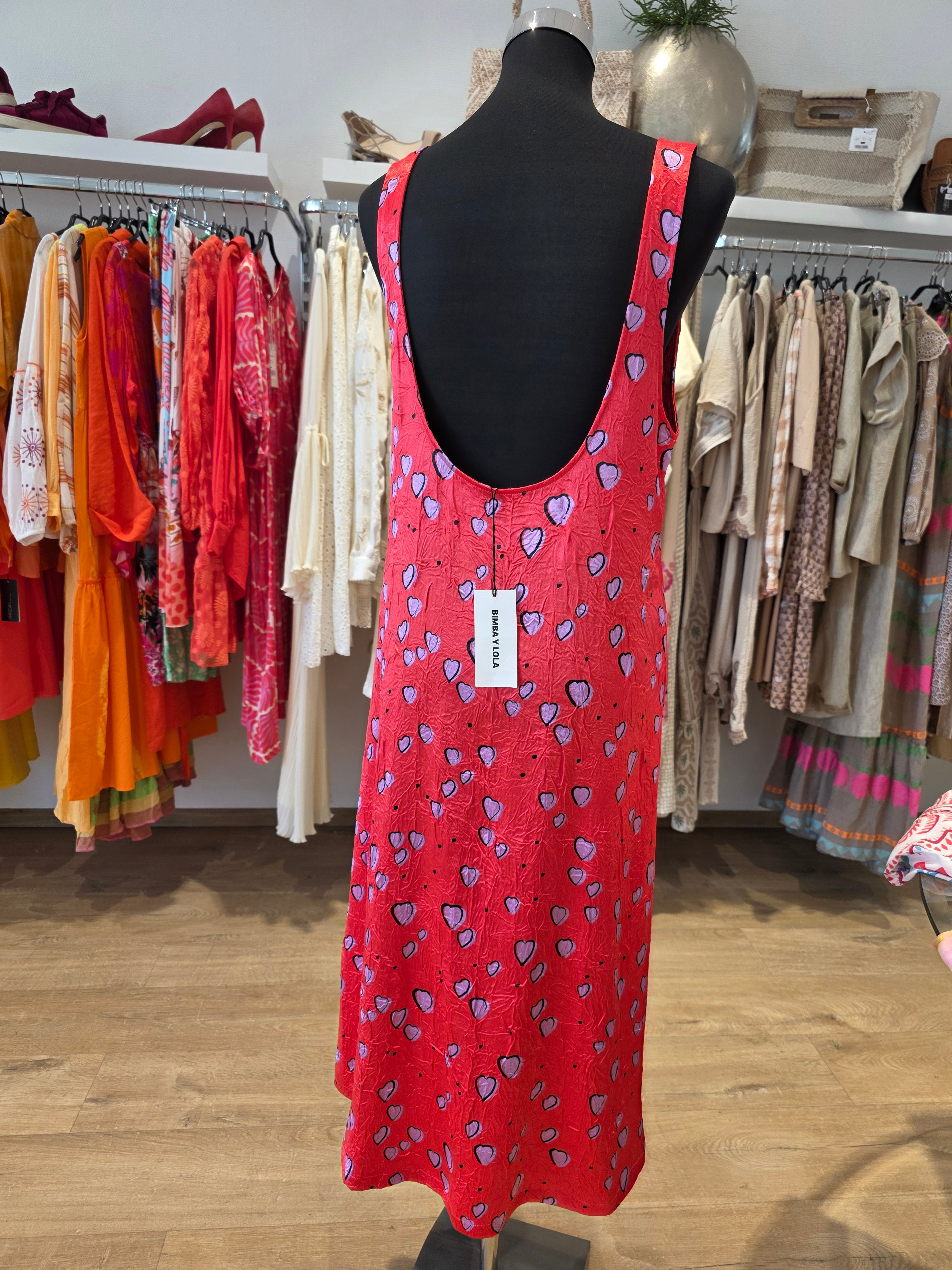 BIMBA Y LOLA KLEID ROT/KORALLE  POLYAMID GR.M