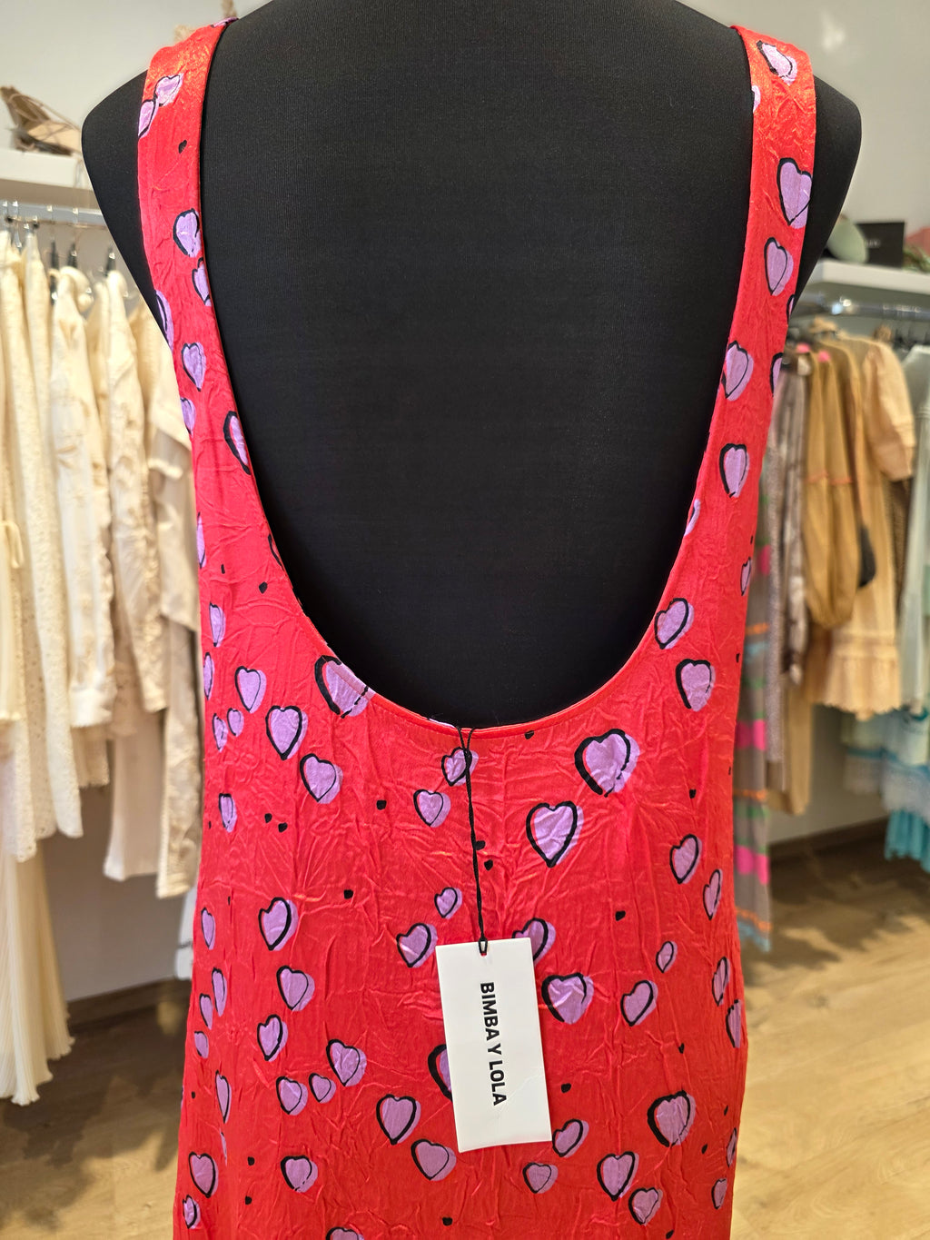 BIMBA Y LOLA KLEID ROT/KORALLE  POLYAMID GR.M