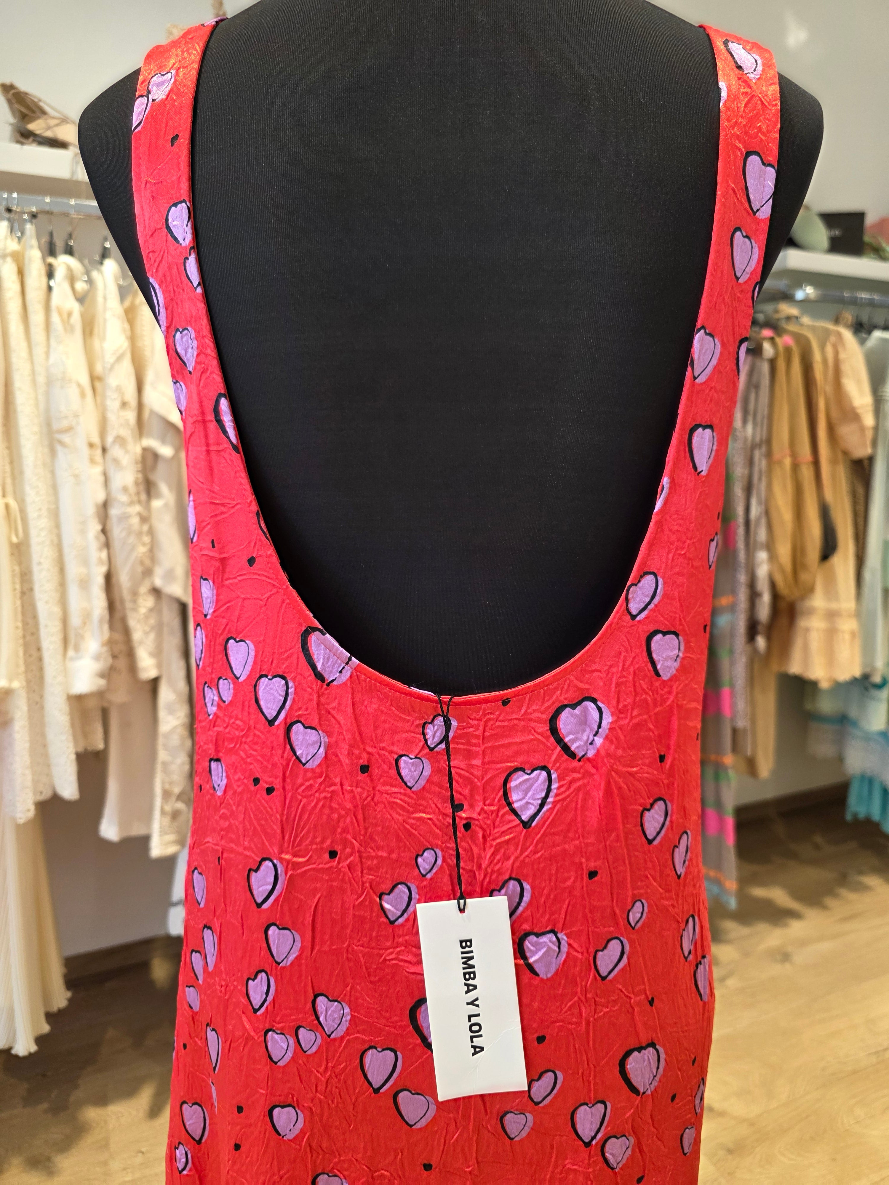 BIMBA Y LOLA KLEID ROT/KORALLE  POLYAMID GR.M