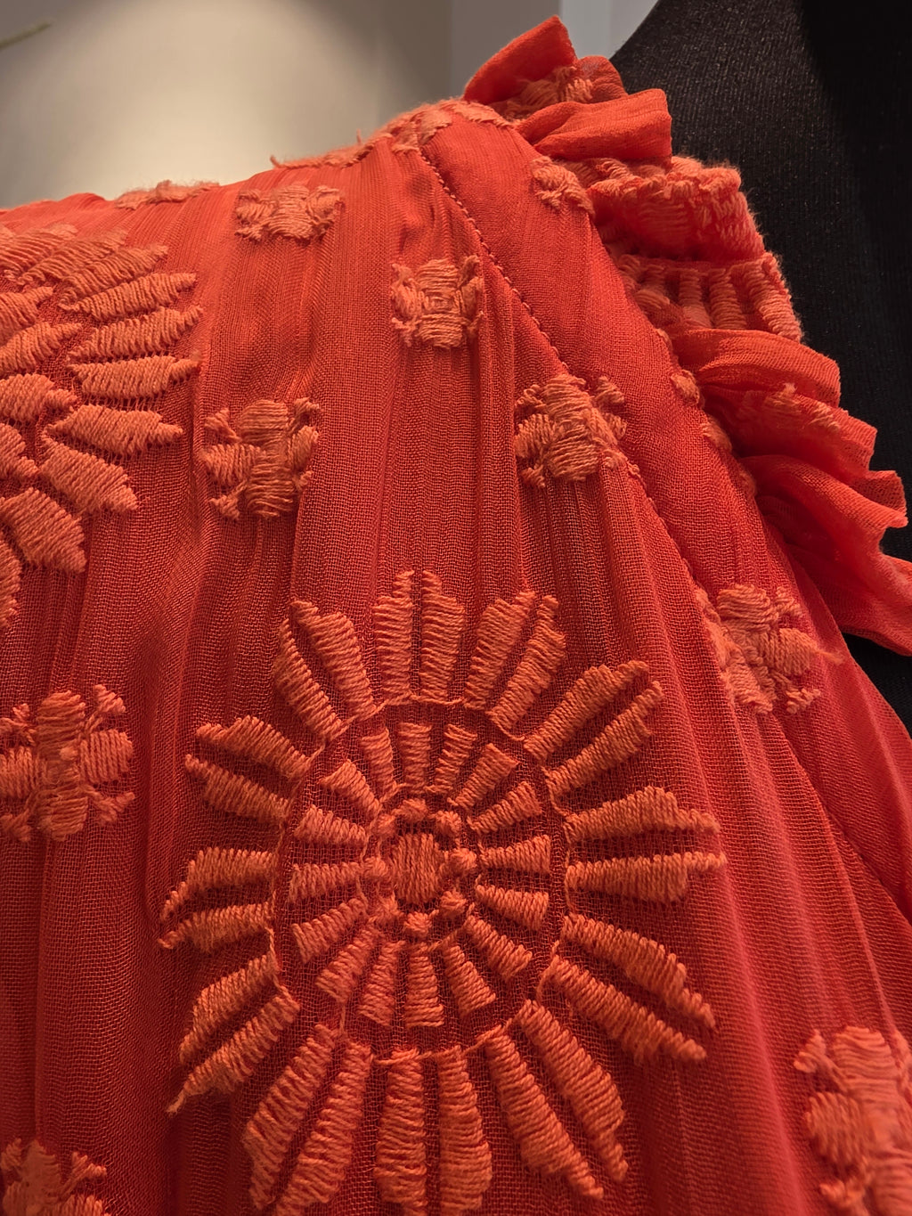VALERIE KHALFON PARIS KLEID TUNIKAKLEID KORALLE VISKOSE GR.M